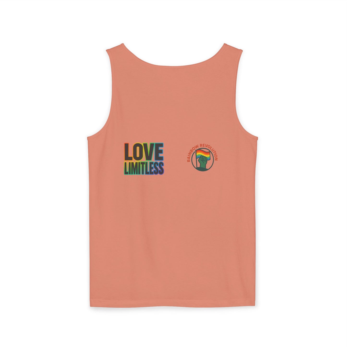 Unisex Inspirational Tank Top, Love Limitless Sleeveless Shirt, Perfect for Summer, Pride Events, Relaxed Fit Gym Wear, Gift for Friends
