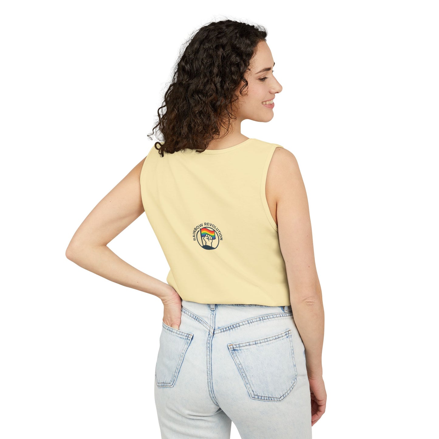 Pride Flame Tank Top | Unisex Garment-Dyed Tank, LGBTQ+ Apparel, Colorful Summer Wear, Festival Clothing, Gay Pride Merchandise