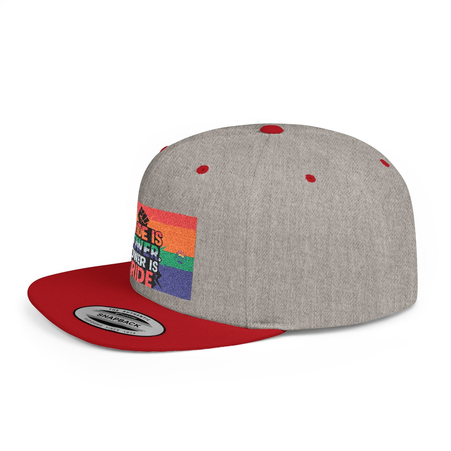 Pride-Themed Flat Bill Snapback, Celebrate Identity with Style, Perfect for Pride Month, LGBTQ+ Events, Everyday Fashion, Unisex Hat