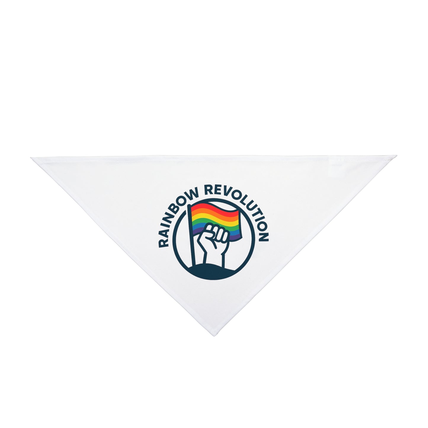 Pride Pet Bandana, Rainbow Revolution Dog Scarf, LGBTQ+ Accessories for Pets, Dog Fashion, Holiday Pet Wear