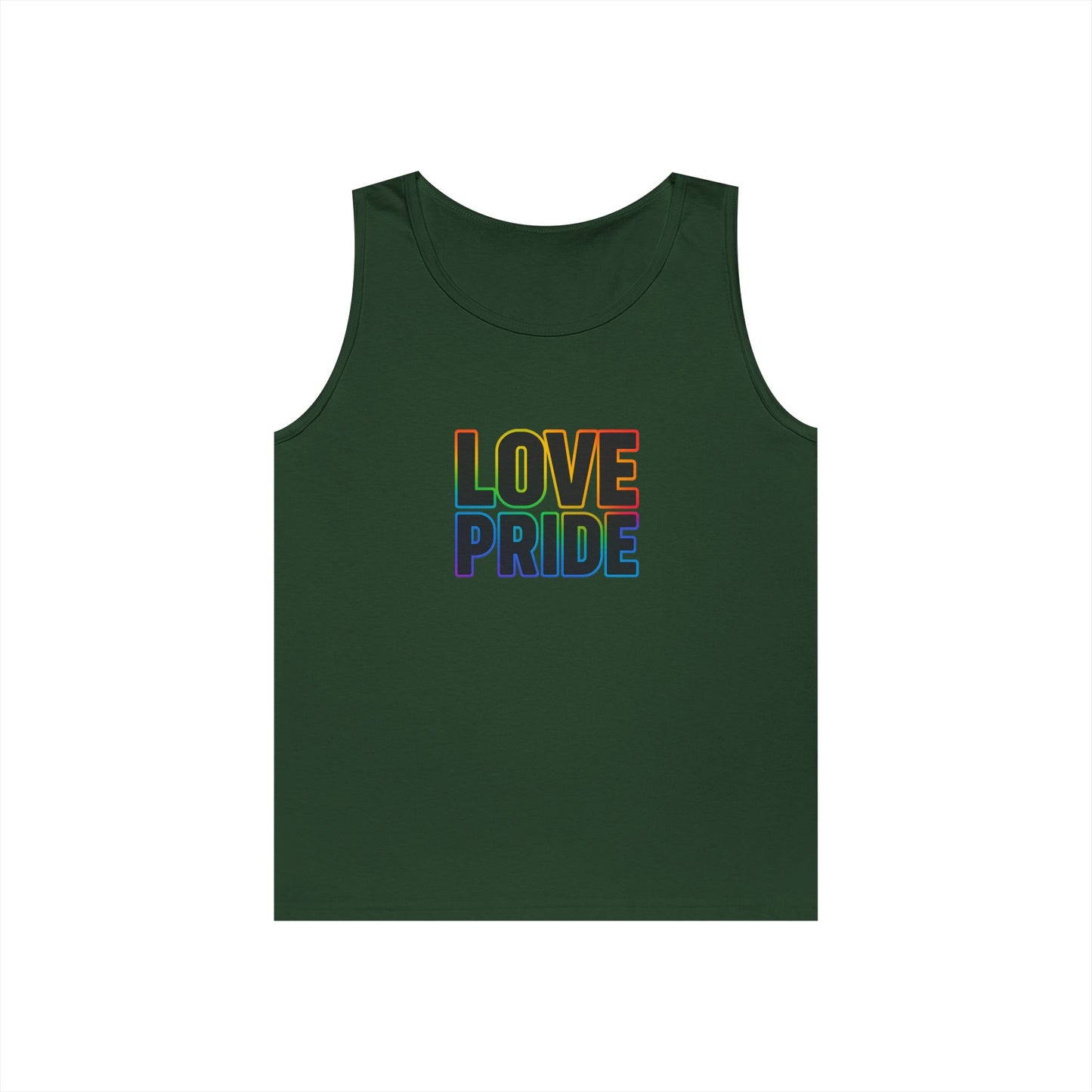 Pride Love Unisex Cotton Tank Top, LGBTQ+ Apparel, Summer Casual Wear, Pride Month Clothing, Festival Outfits