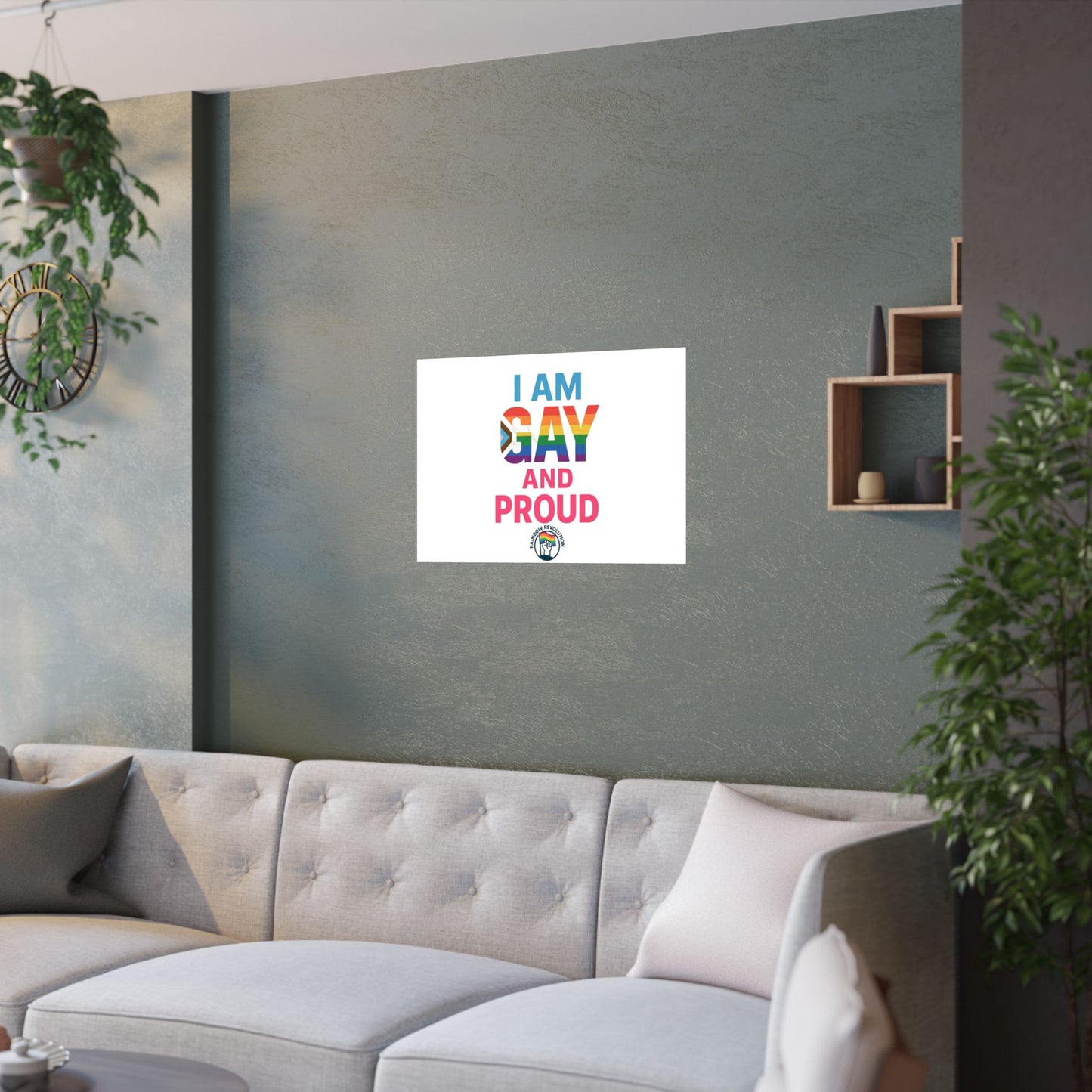 Pride Poster, LGBTQ Decor, Colorful Art Print, Gay Pride Wall Art, Statement Poster, Celebration of Identity