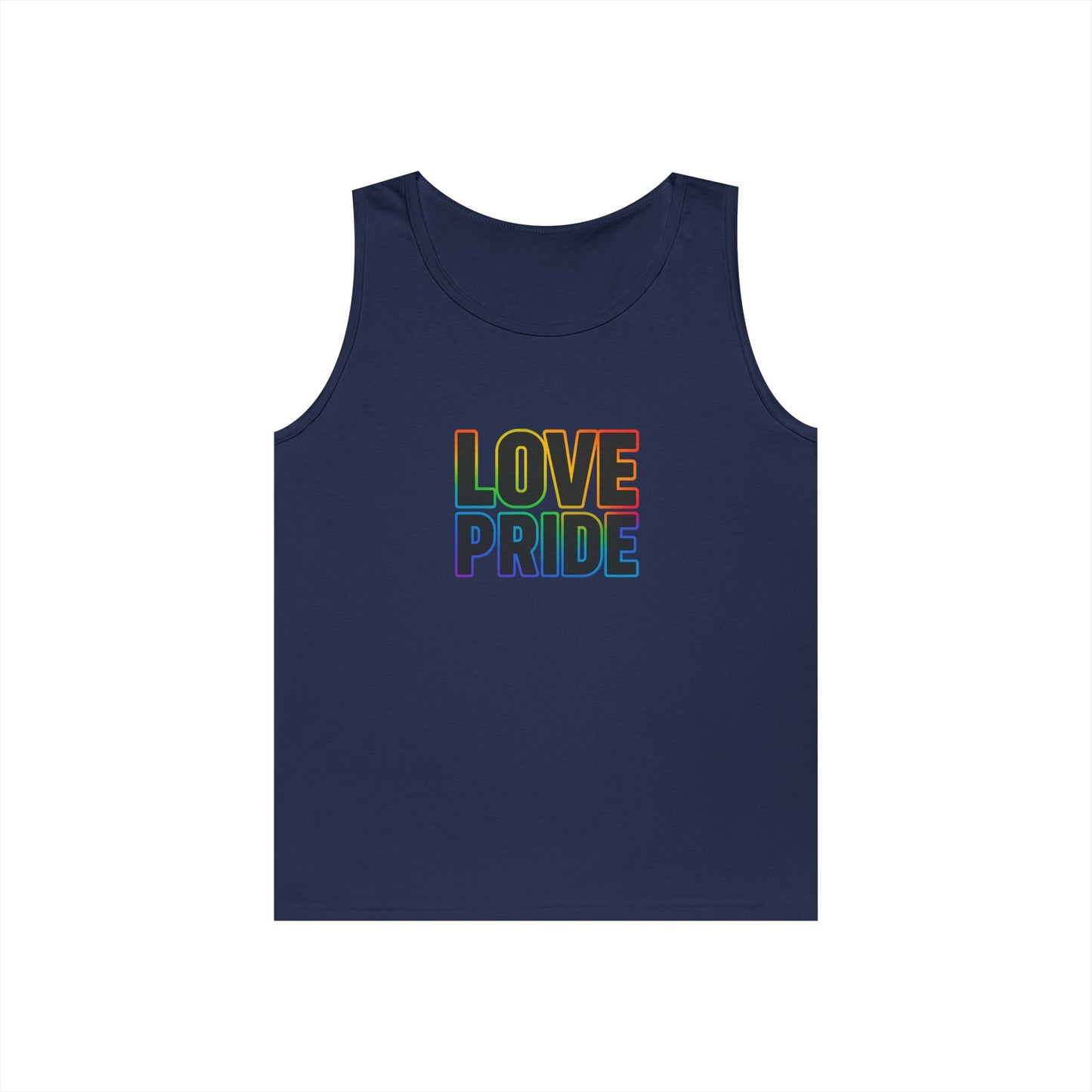 Pride Love Unisex Cotton Tank Top, LGBTQ+ Apparel, Summer Casual Wear, Pride Month Clothing, Festival Outfits