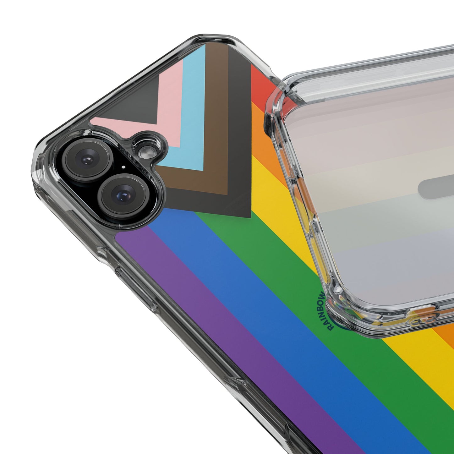 Pride Rainbow Phone Cases - Clear Impact Cases for LGBTQ+ Celebration, Phone Protection, Customizable, Gift for Allies and Friends