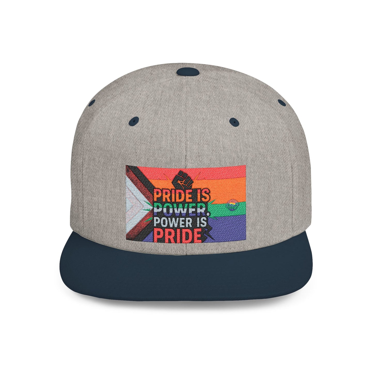 Pride-Themed Flat Bill Snapback, Celebrate Identity with Style, Perfect for Pride Month, LGBTQ+ Events, Everyday Fashion, Unisex Hat