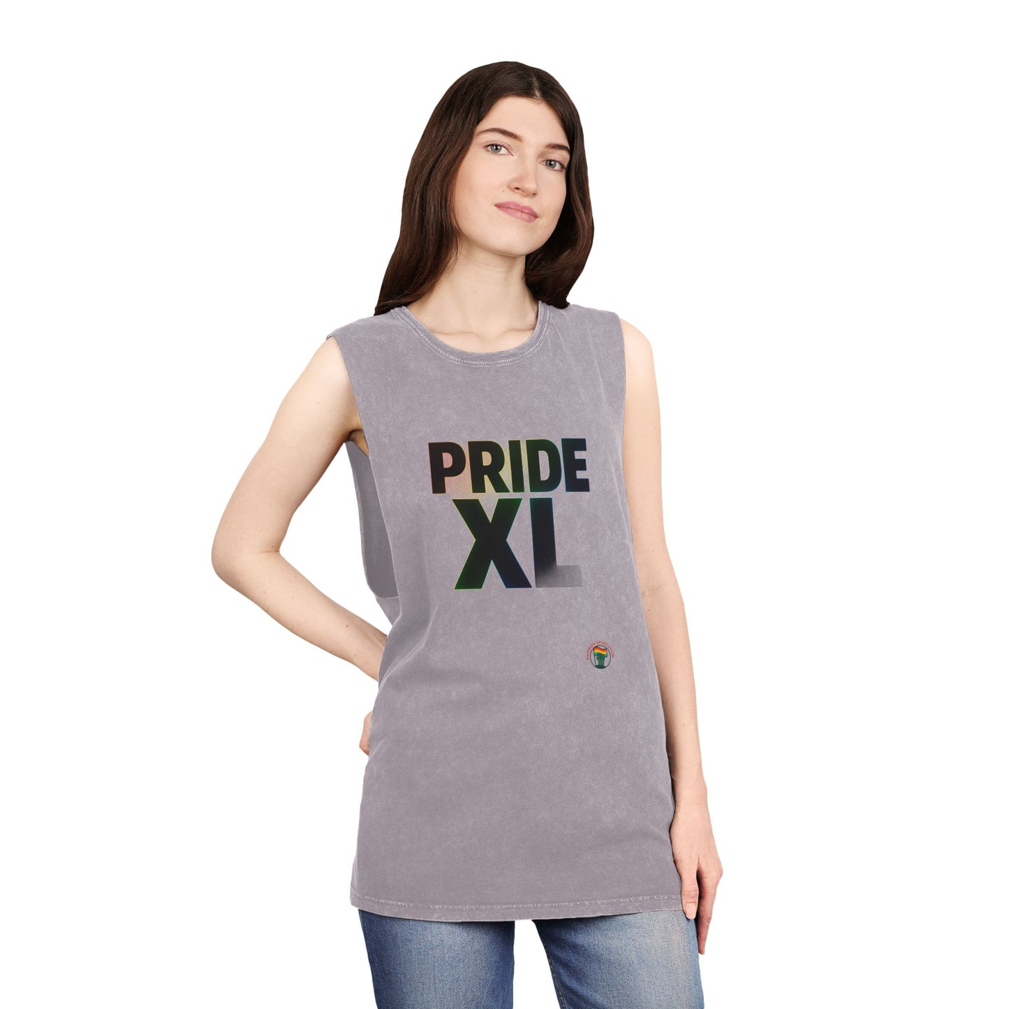 Pride Stonewash Tank Top, Unisex Pride Shirt, LGBTQ+ Apparel, Summer Pride Wear, Festival Outfit, Gay Pride Clothing