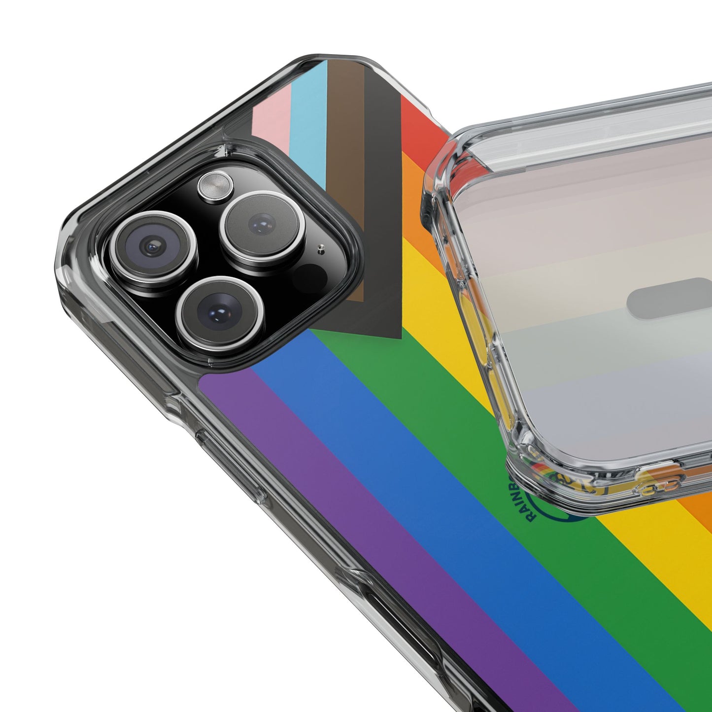 Pride Rainbow Phone Cases - Clear Impact Cases for LGBTQ+ Celebration, Phone Protection, Customizable, Gift for Allies and Friends