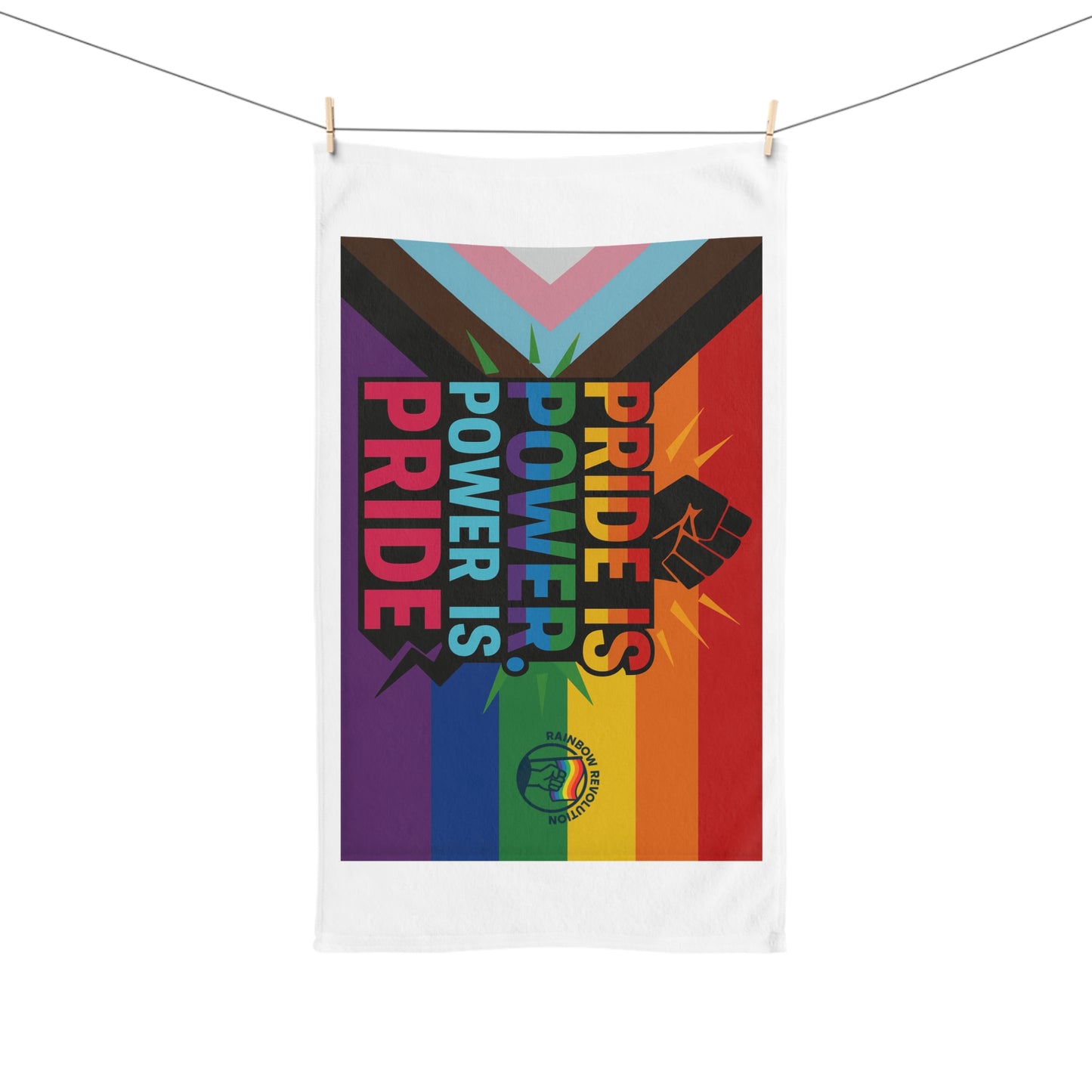 Pride-Inspired Hand Towel, LGBTQ+ Decor, Empowering Gift, Rainbow Kitchen Towel, Celebrate Pride