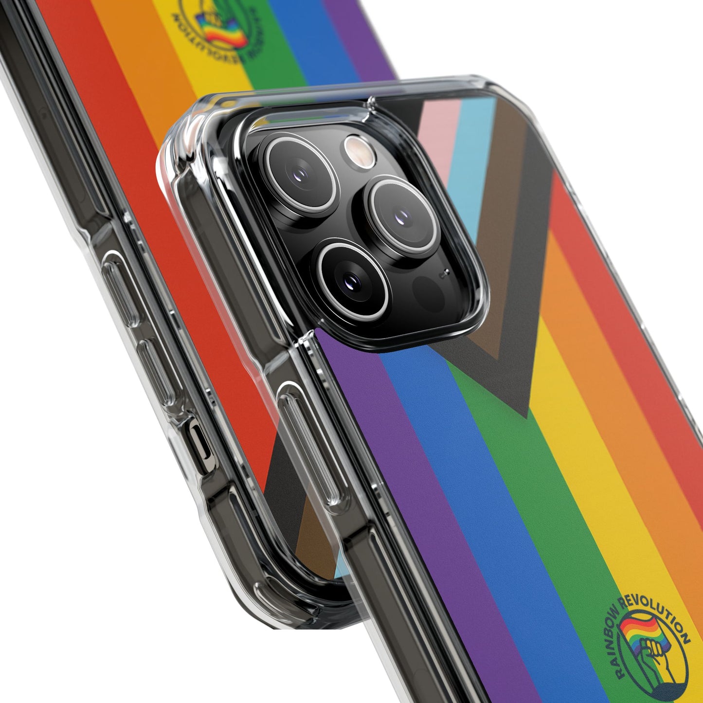 Pride Rainbow Phone Cases - Clear Impact Cases for LGBTQ+ Celebration, Phone Protection, Customizable, Gift for Allies and Friends