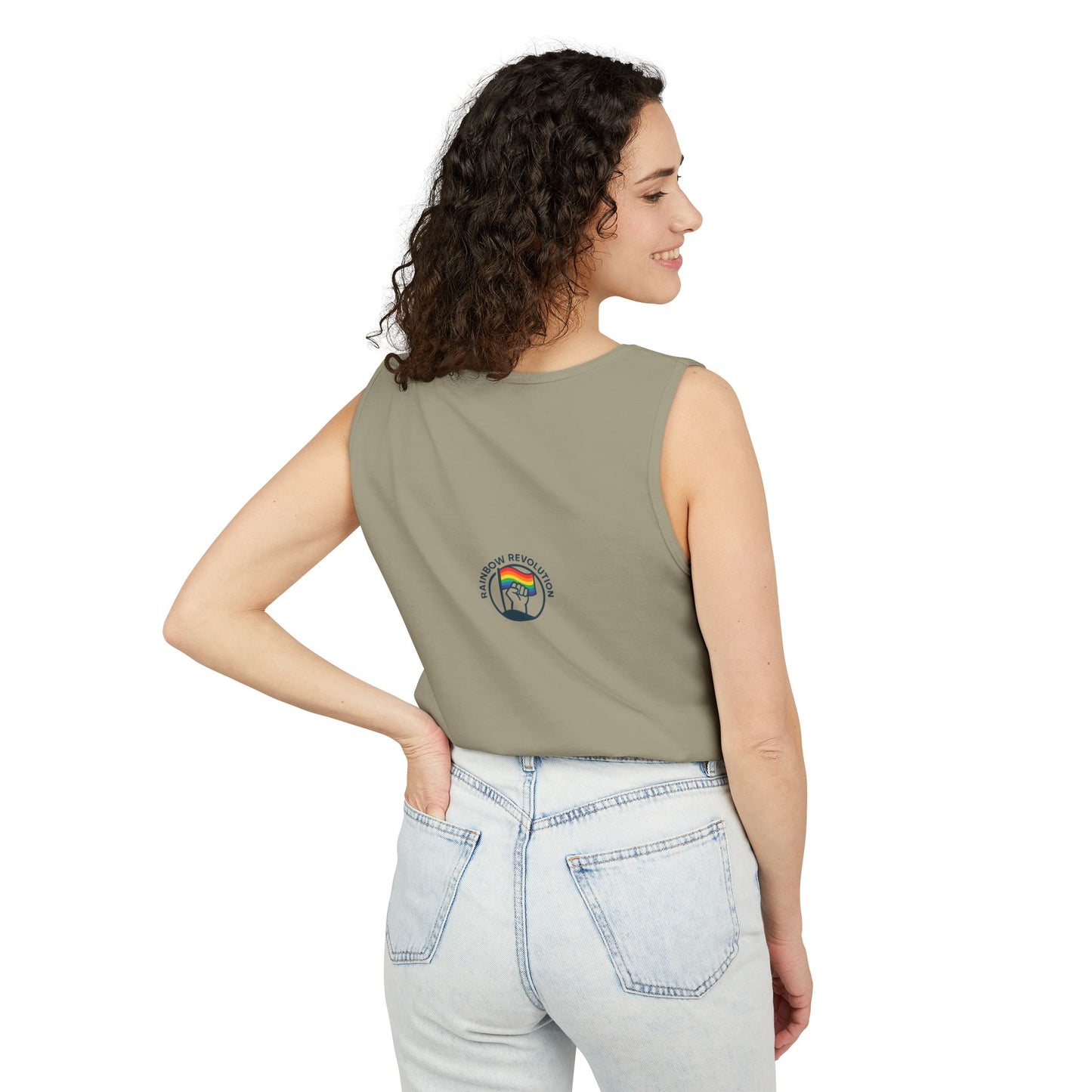 Pride Flame Tank Top | Unisex Garment-Dyed Tank, LGBTQ+ Apparel, Colorful Summer Wear, Festival Clothing, Gay Pride Merchandise