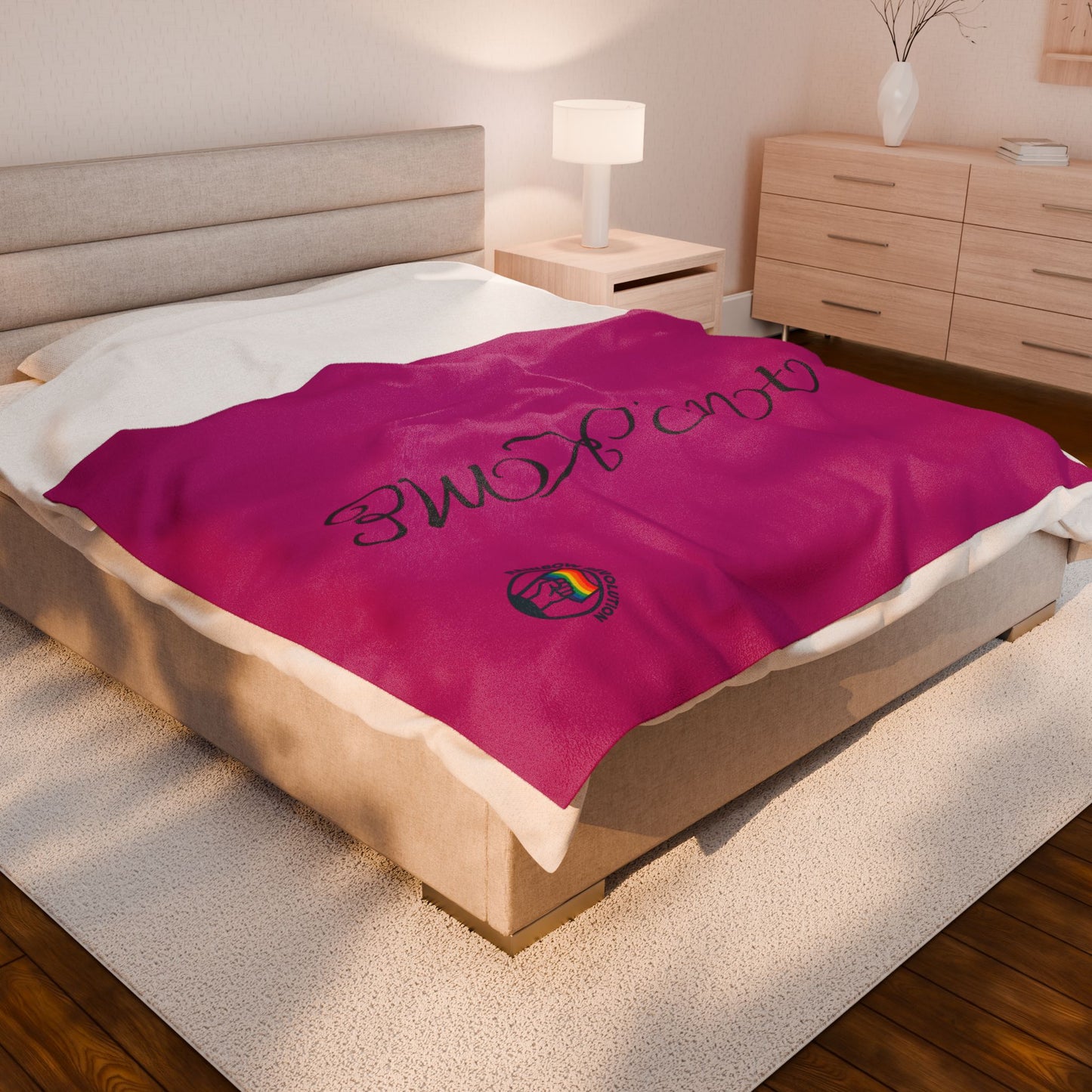 Cozy Velvet Throw Blanket, Warm Plush Decor, Perfect for Home, Gift for Weddings, Birthdays, Cozy Nights, F*CK HOME Design