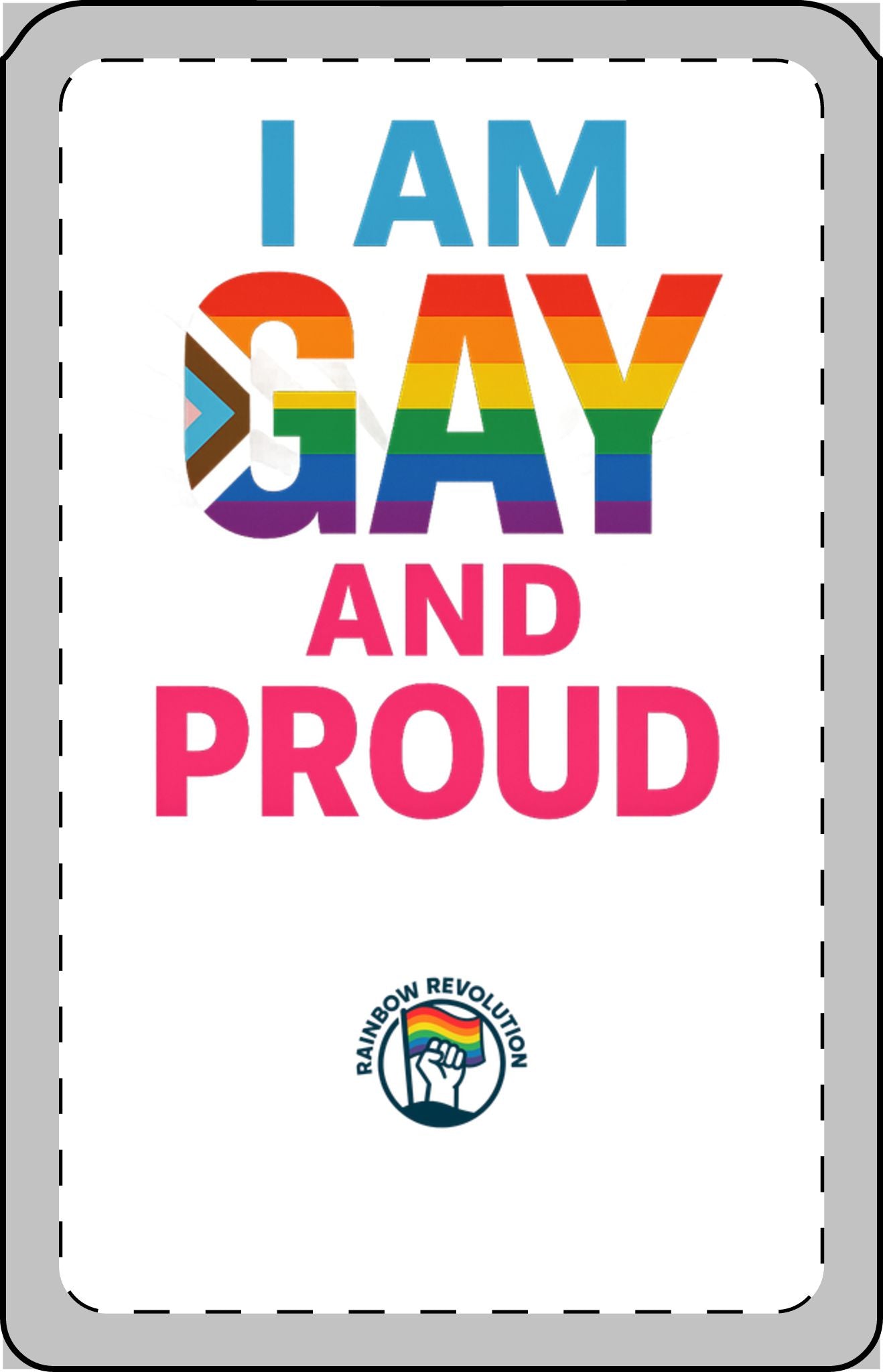 Vegan Wallet - I Am Gay and Proud | Eco-Friendly Card Holder, LGBTQ+ Accessory, Pride Gift, Sustainable Wallet, Magsafe Compatible