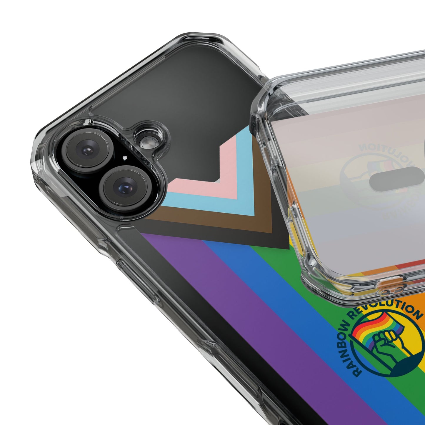Pride-Themed Magnetic Clear Cases, LGBTQ Phone Cover, Rainbow Design, Personalized Phone Accessories, Anti-Drop Phone Case