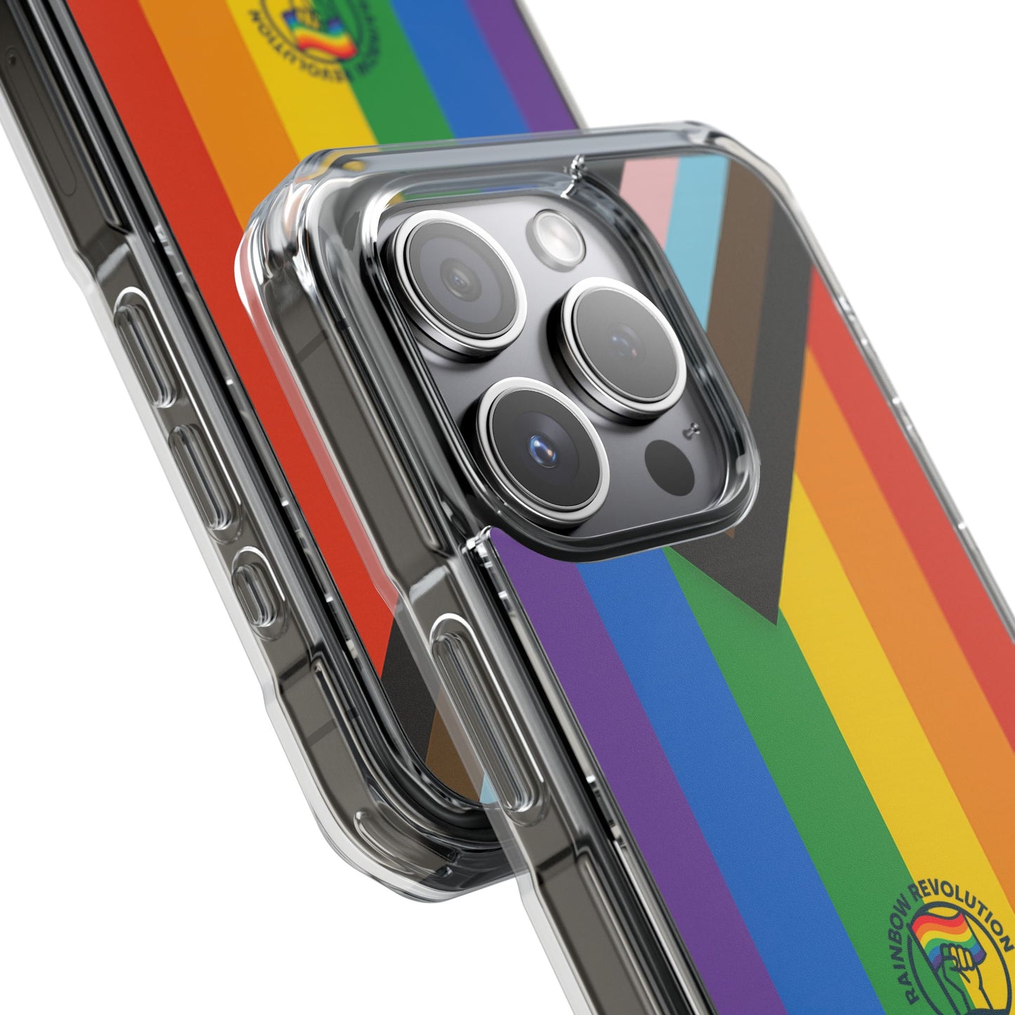 Pride Rainbow Phone Cases - Clear Impact Cases for LGBTQ+ Celebration, Phone Protection, Customizable, Gift for Allies and Friends