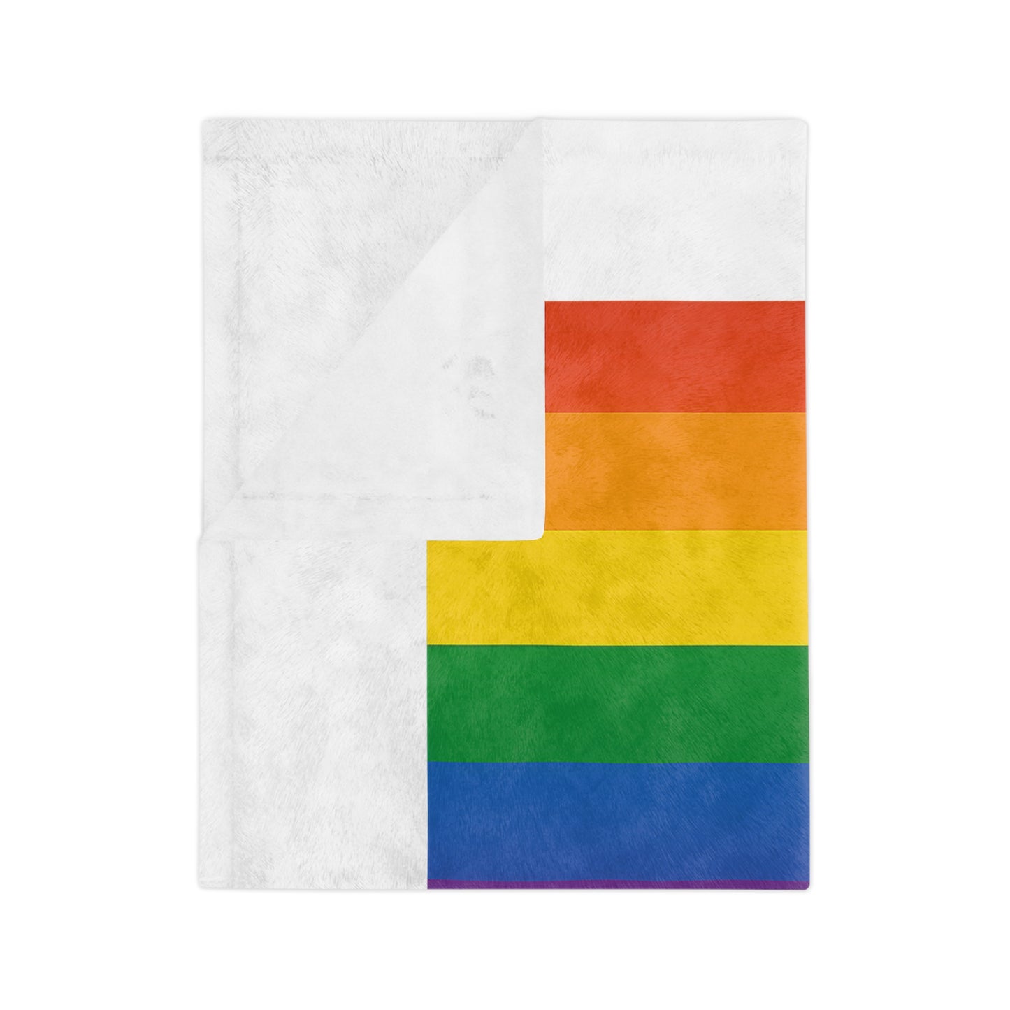 Rainbow Revolution Velveteen Blanket, Cozy LGBTQ+ Throw for Pride Month, Home Decor, Gift for Allies, Soft Microfiber Blanket