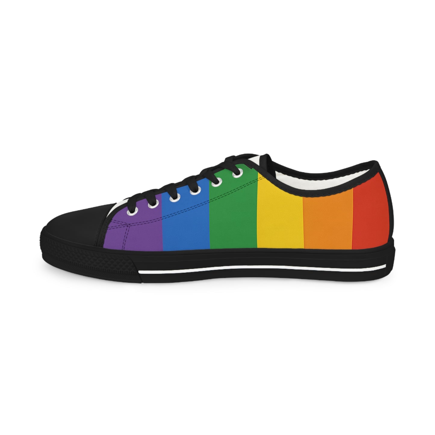 Rainbow Pride Low Top Sneakers, Colorful Casual Shoes for Men, LGBTQ+ Footwear, Retro Sneakers, Summer Fashion, Gift Idea