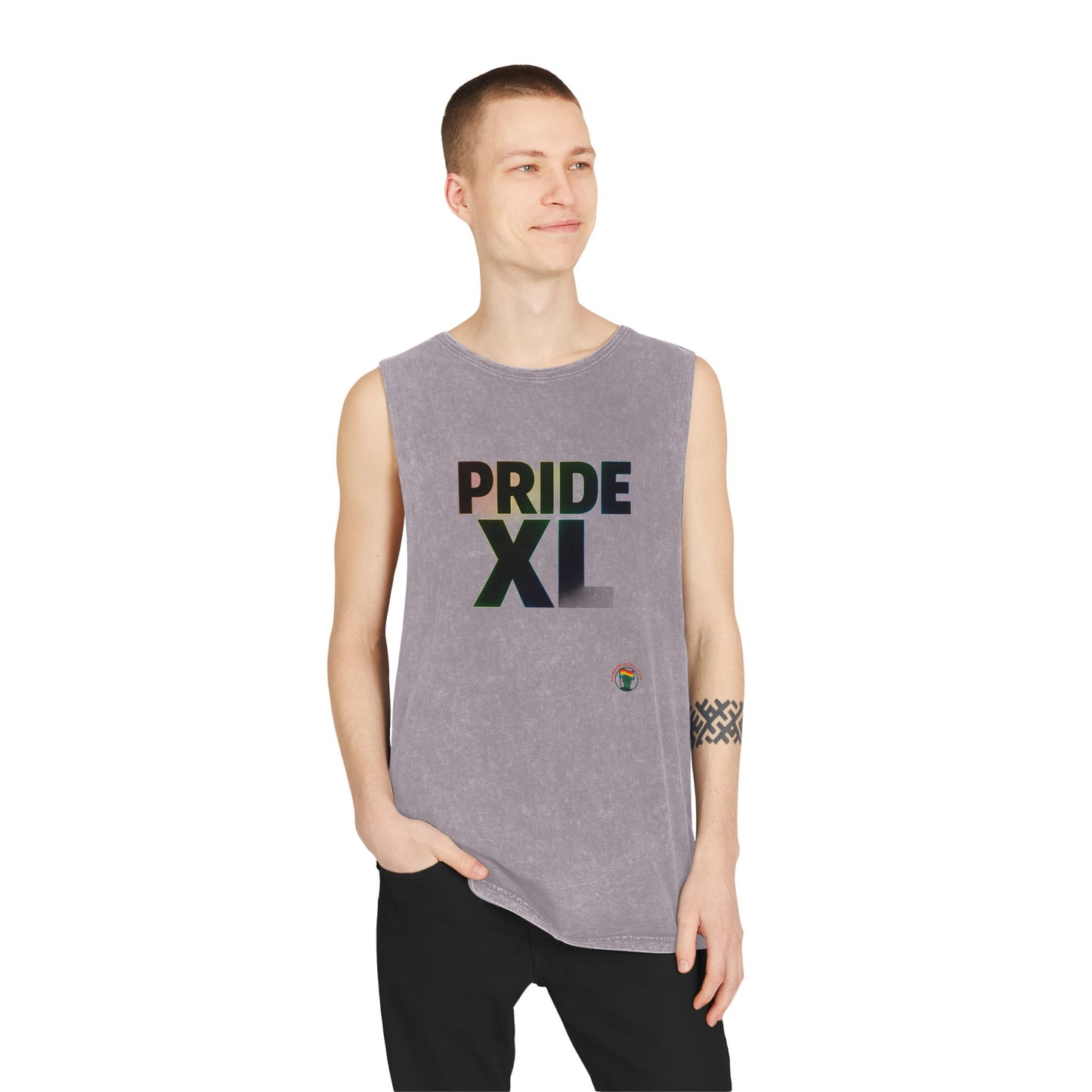 Pride Stonewash Tank Top, Unisex Pride Shirt, LGBTQ+ Apparel, Summer Pride Wear, Festival Outfit, Gay Pride Clothing