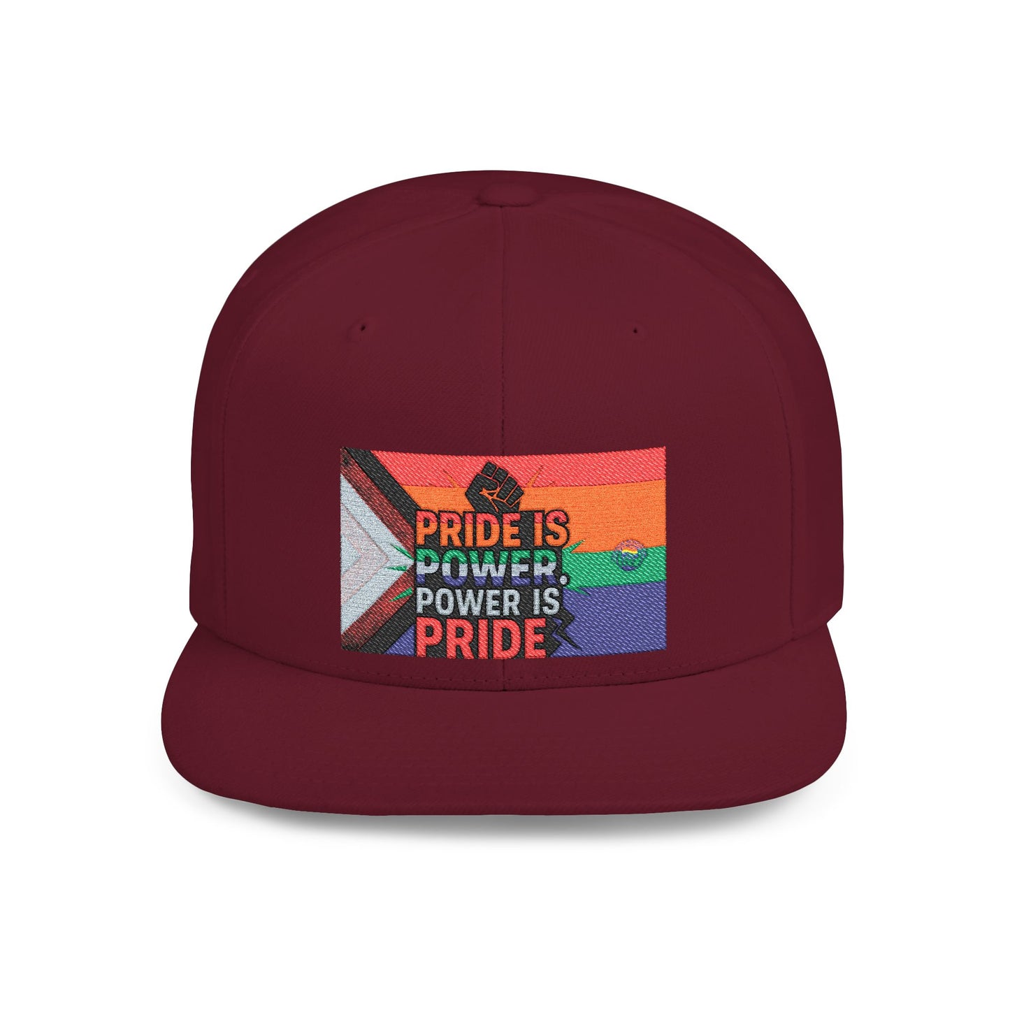 Pride-Themed Flat Bill Snapback, Celebrate Identity with Style, Perfect for Pride Month, LGBTQ+ Events, Everyday Fashion, Unisex Hat