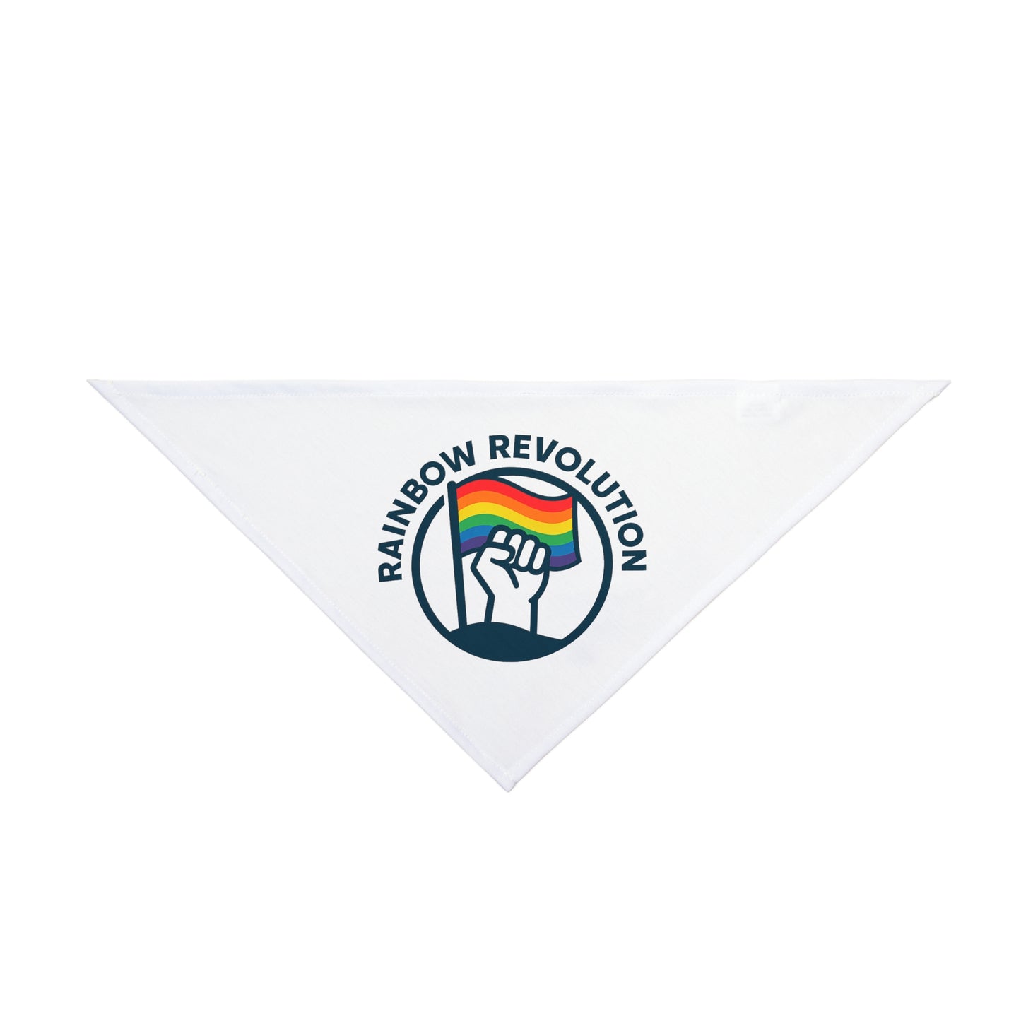 Pride Pet Bandana, Rainbow Revolution Dog Scarf, LGBTQ+ Accessories for Pets, Dog Fashion, Holiday Pet Wear