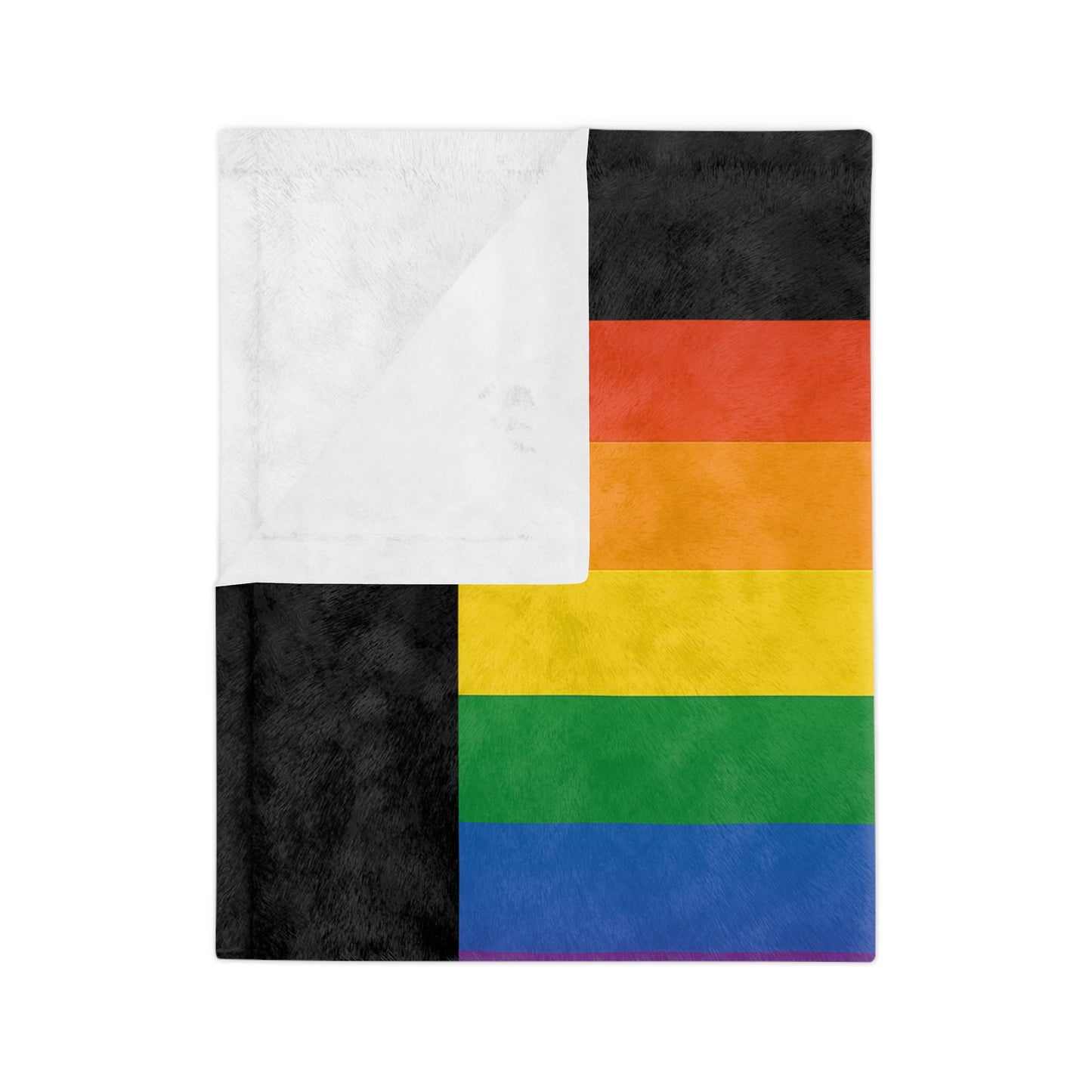 Rainbow Revolution Velveteen Blanket, Cozy Blanket for Pride Month, LGBTQ+ Decor, Gift for Activists, Soft Throw Blanket