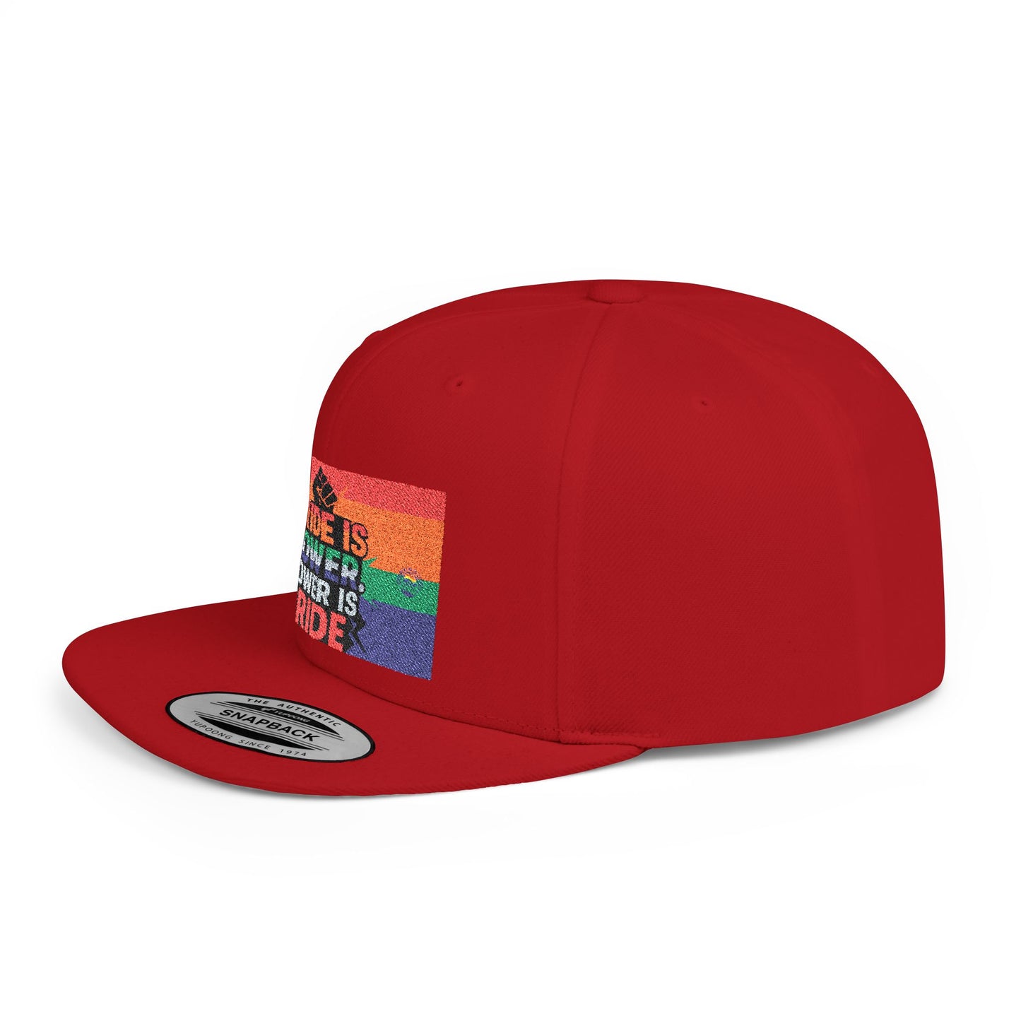 Pride-Themed Flat Bill Snapback, Celebrate Identity with Style, Perfect for Pride Month, LGBTQ+ Events, Everyday Fashion, Unisex Hat