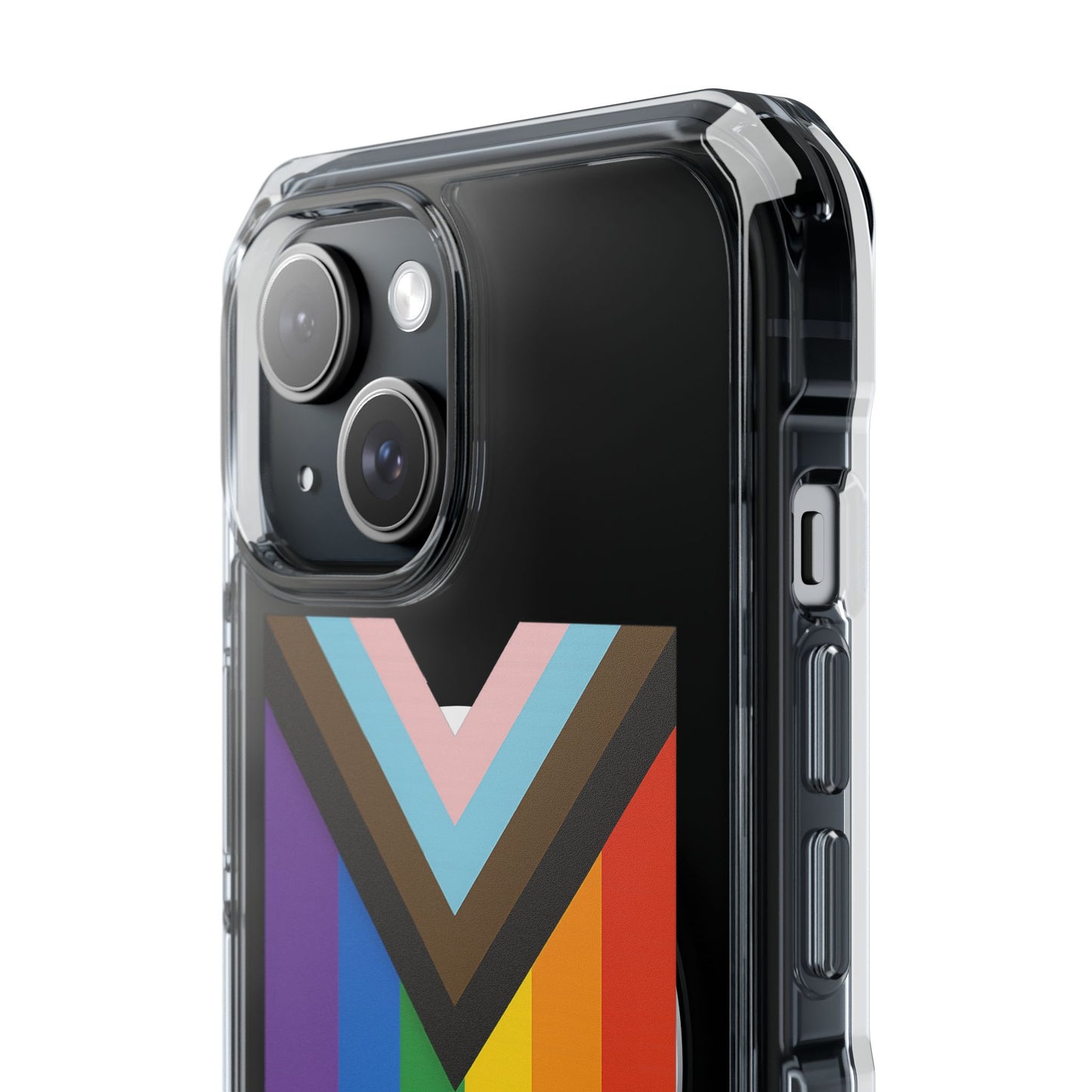 Pride-Themed Magnetic Clear Cases, LGBTQ Phone Cover, Rainbow Design, Personalized Phone Accessories, Anti-Drop Phone Case