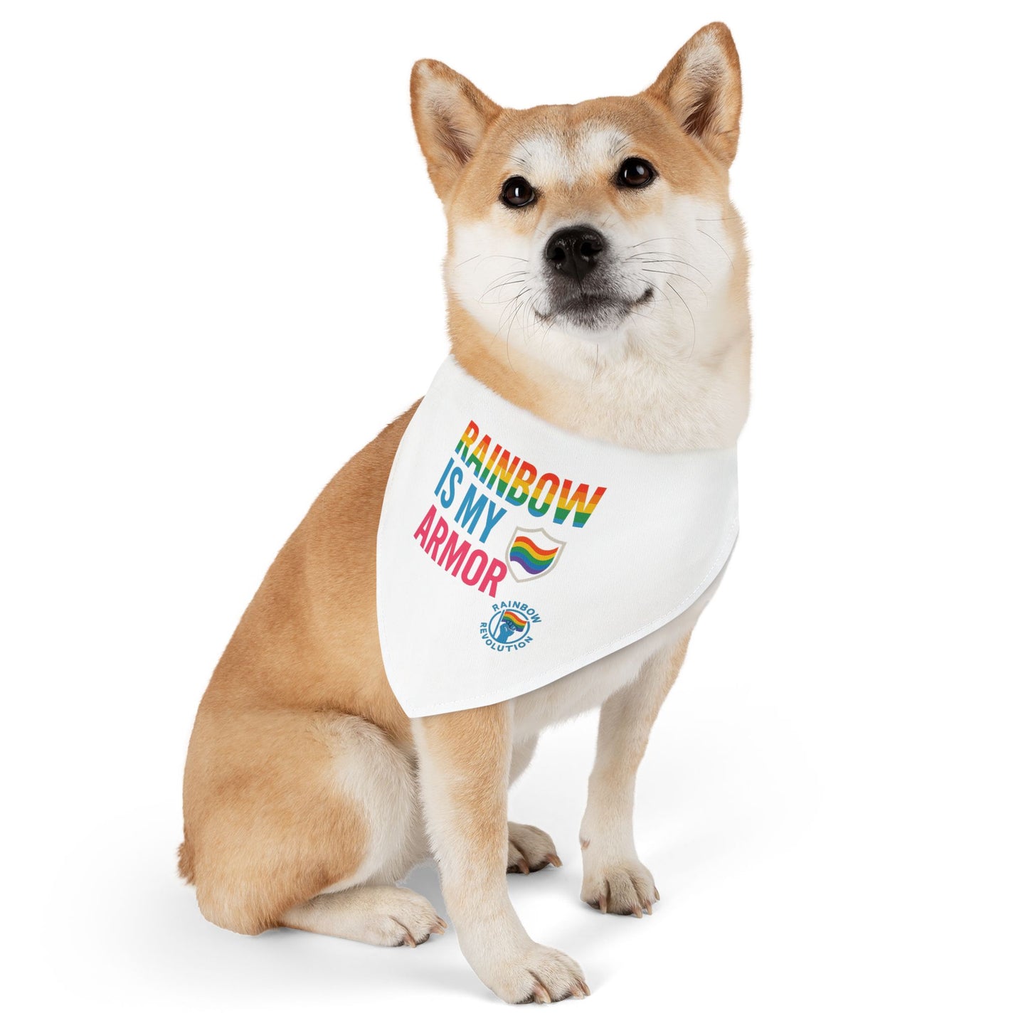 Rainbow Pride Pet Bandana, LGBTQ+ Dog Collar, Cute Accessory for Pets, Pride Month Gift, Adjustable Pet Fashion