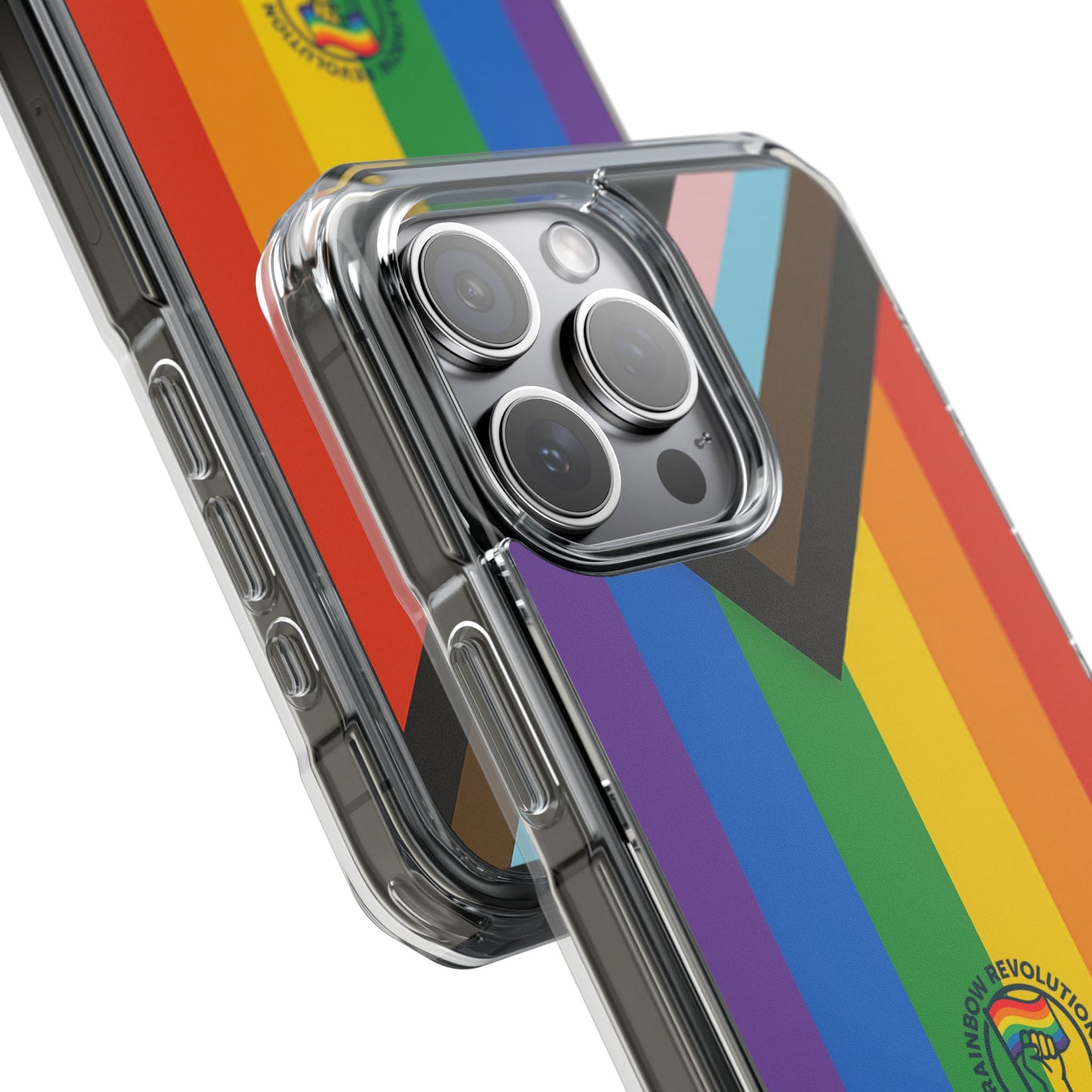 Pride Rainbow Phone Cases - Clear Impact Cases for LGBTQ+ Celebration, Phone Protection, Customizable, Gift for Allies and Friends