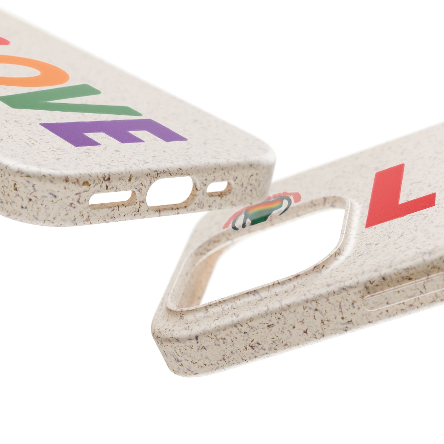 Colorful Love Biodegradable Phone Case | Eco-Friendly Gift for Friends, Green Living, Valentine's Day, Pride Month, Eco-conscious Design
