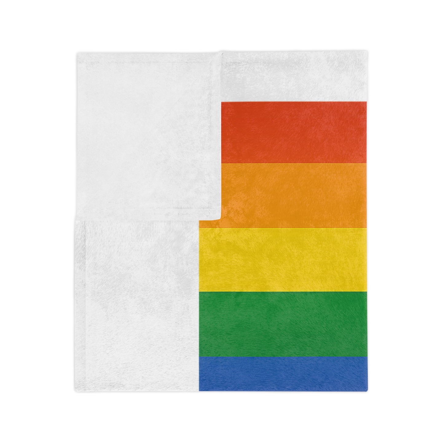Rainbow Revolution Velveteen Blanket, Cozy LGBTQ+ Throw for Pride Month, Home Decor, Gift for Allies, Soft Microfiber Blanket