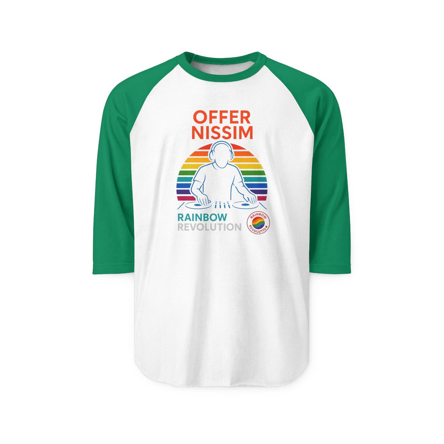 Rainbow Revolution Unisex Raglan Tee, Retro Gay Pride Shirt, Summer Festival Wear, Perfect for LGBTQ+ Celebrations