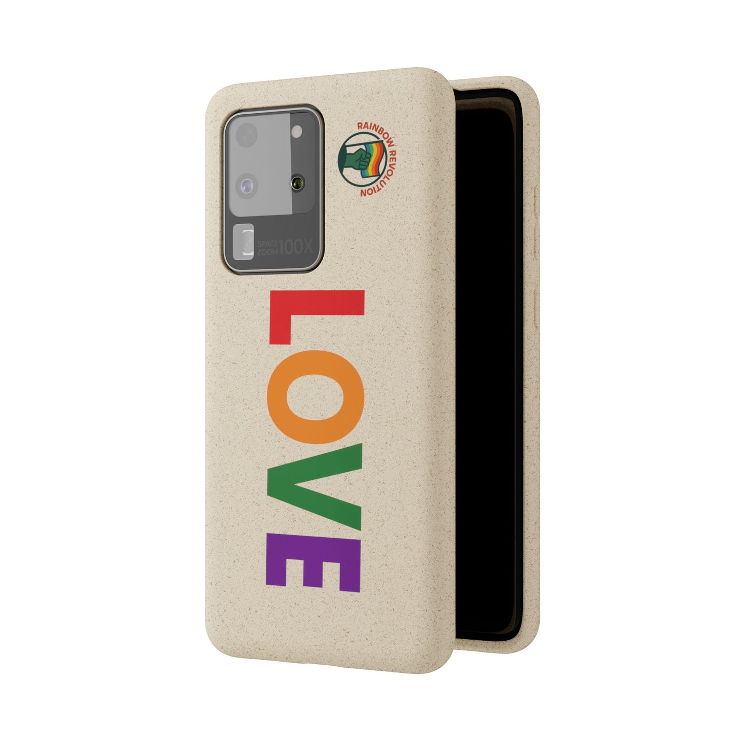 Colorful Love Biodegradable Phone Case | Eco-Friendly Gift for Friends, Green Living, Valentine's Day, Pride Month, Eco-conscious Design