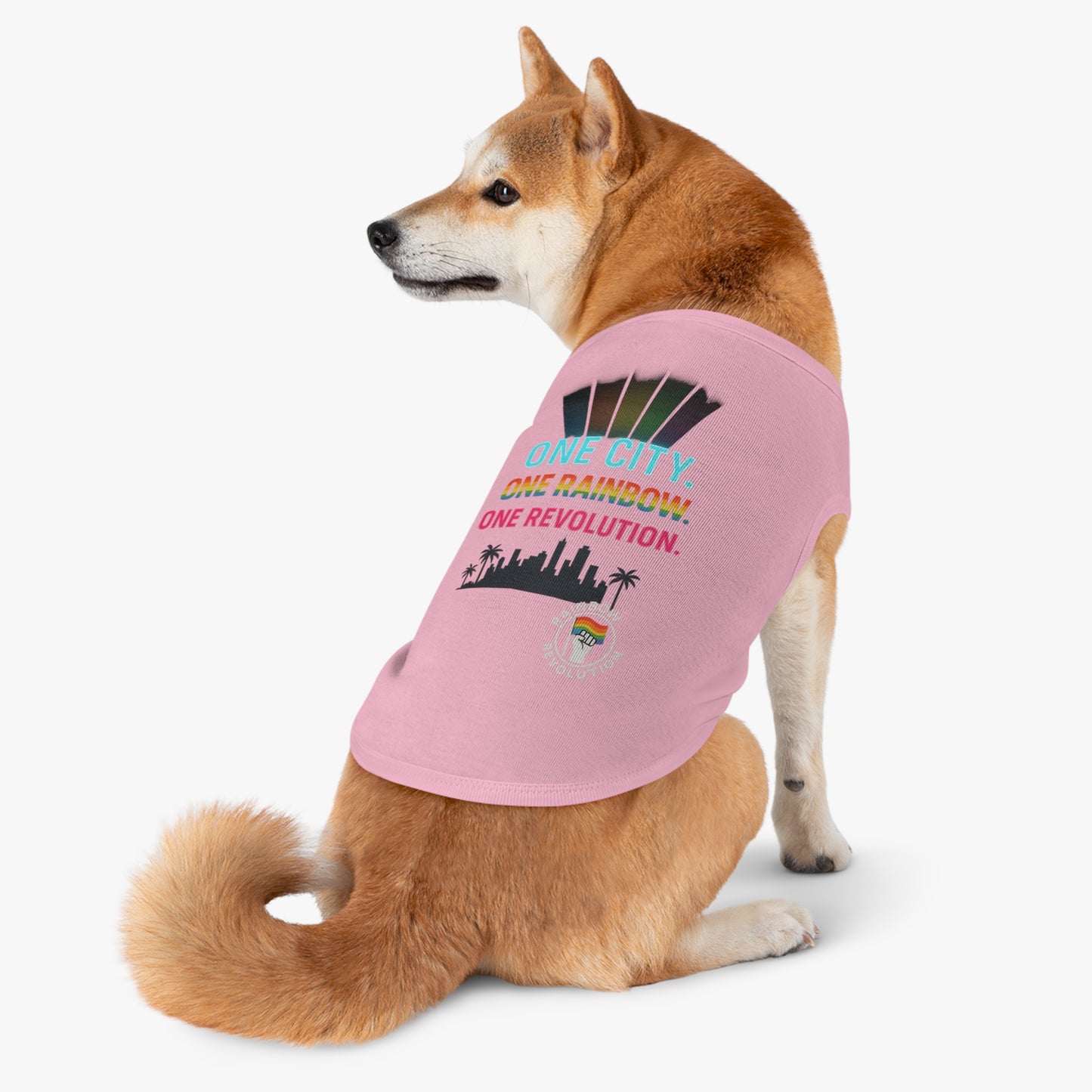 Vibrant Pride Pet Tank Top, Rainbow Celebration Wear, Dog and Cat Apparel, Summer Pet Fashion, LGBTQ+ Pet Lover Gift