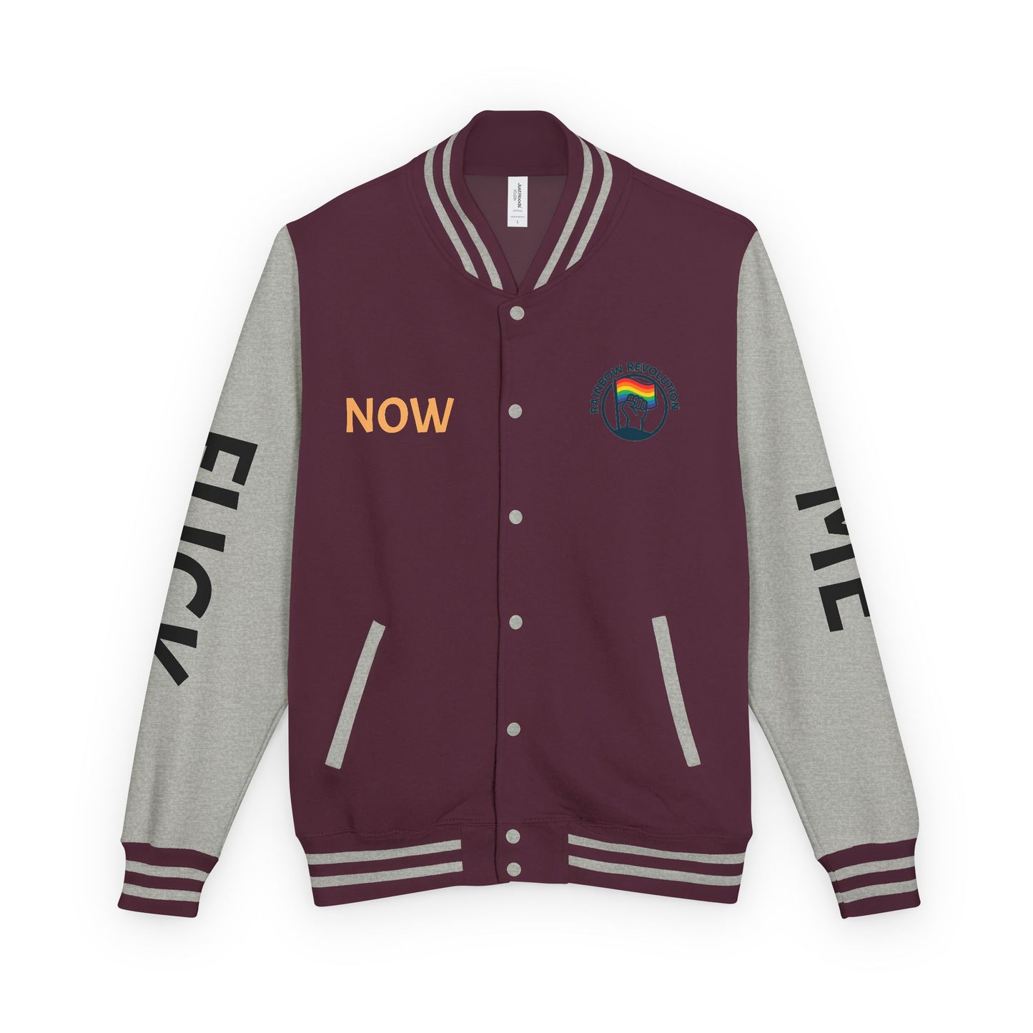 Pride Letterman Jacket - Statement Outerwear for Bold Expression, Sports Jacket, Unisex Fashion, LGBTQ+ Apparel, Gift for Her/Him