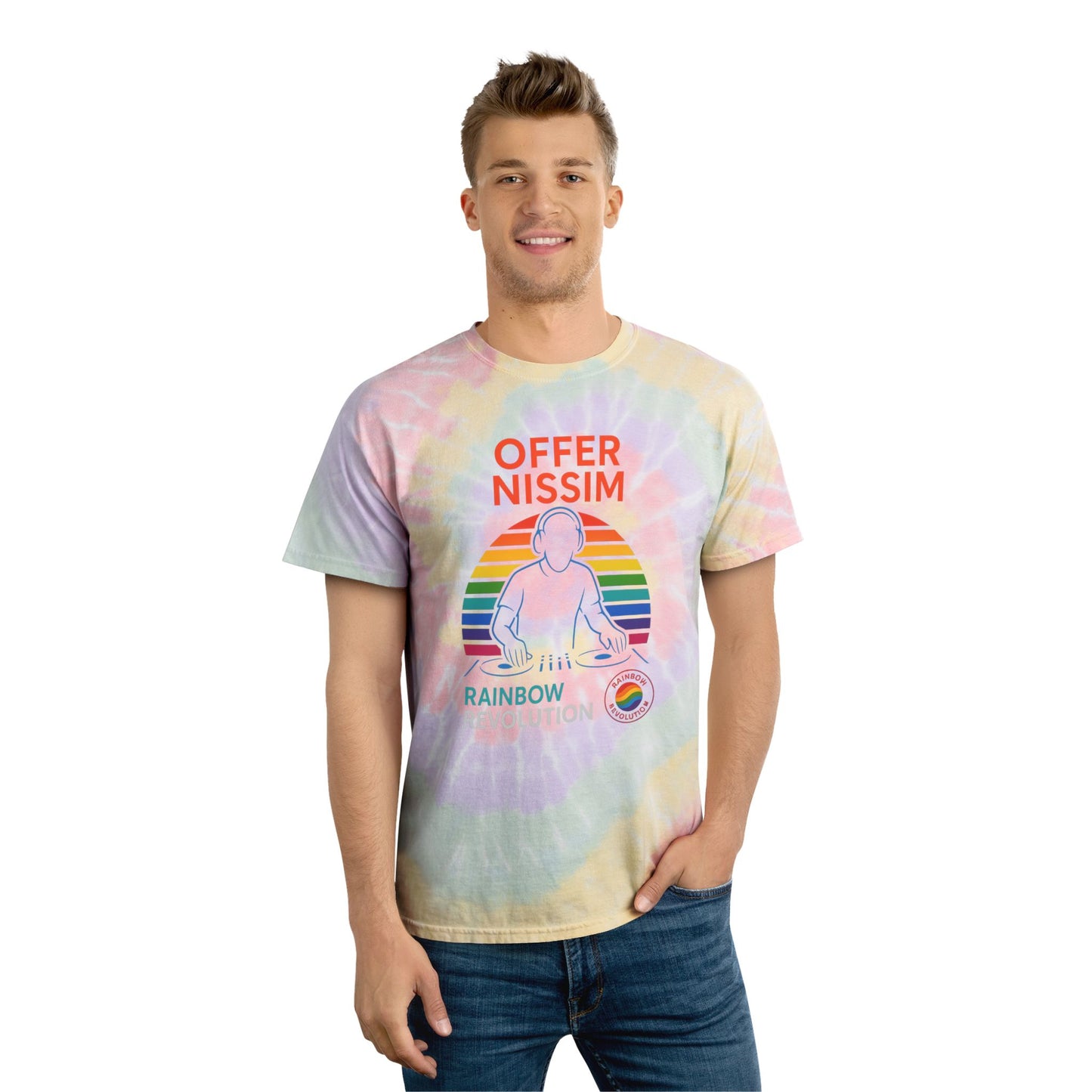 Vibrant Tie-Dye Tee, Boho Fashion, Music Festival Wear, LGBTQ+ Pride, Summer Vibes, Casual Comfort, Spirited Rainbow Design