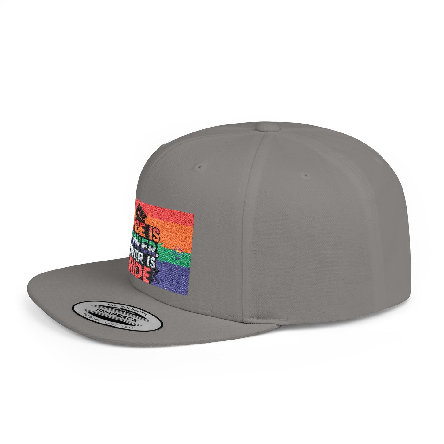 Pride-Themed Flat Bill Snapback, Celebrate Identity with Style, Perfect for Pride Month, LGBTQ+ Events, Everyday Fashion, Unisex Hat