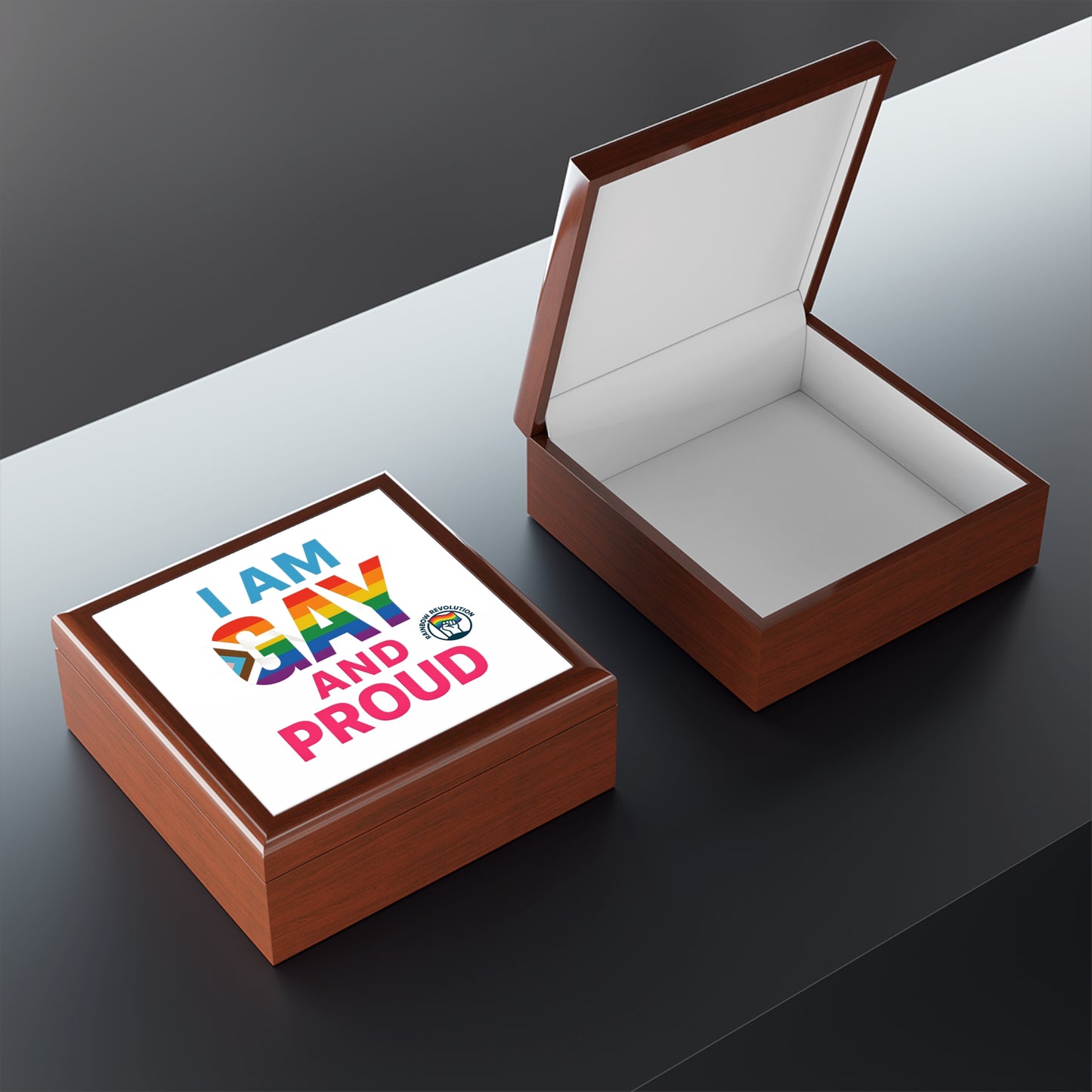 Pride Jewelry Box, LGBTQ+ Gift, Storage Box, Gay Pride Decor, Personalized Keepsake Box, Rainbow Box