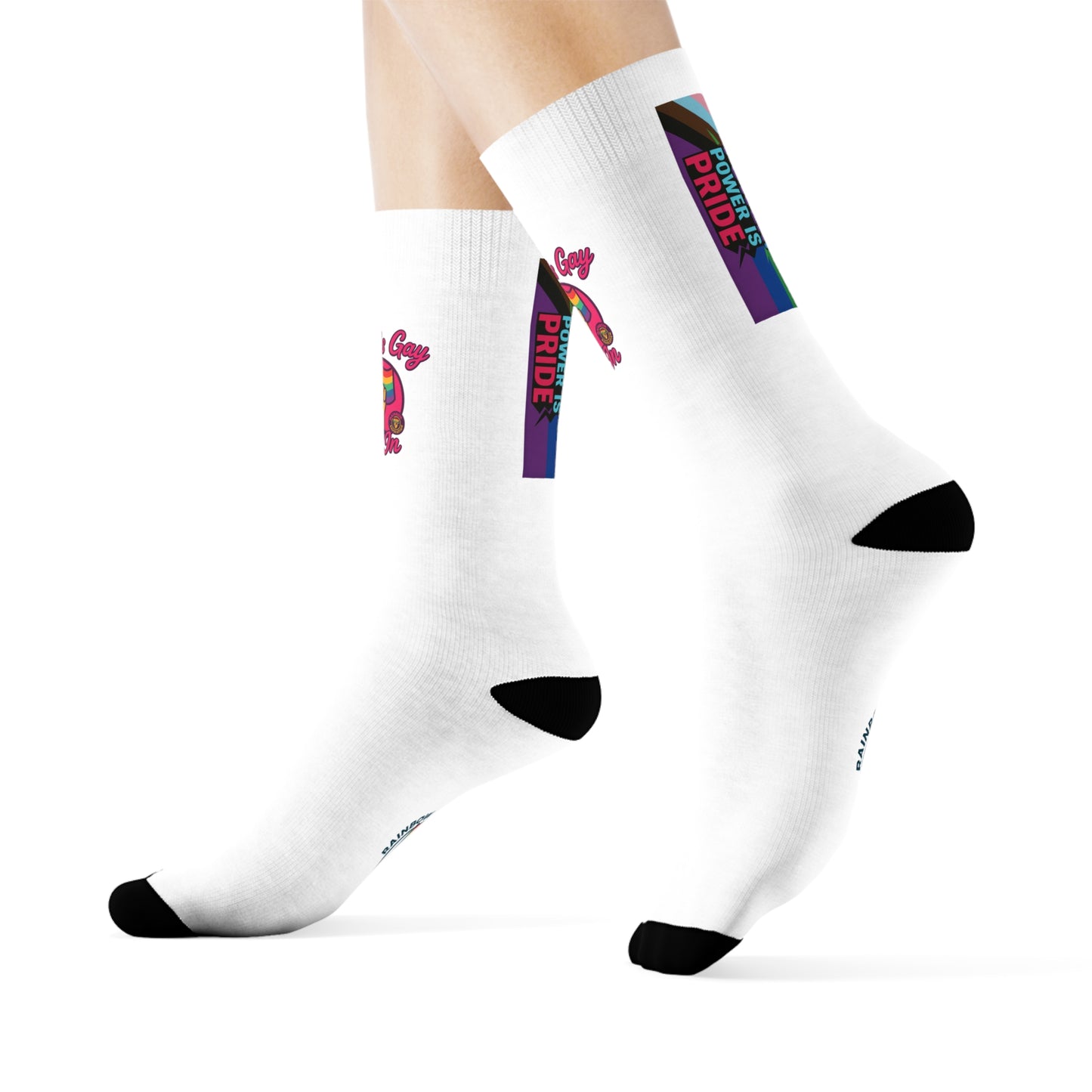 Pride Crew Socks | Colorful Rainbow Socks for LGBTQ+ Celebrations, Gift for Pride Month, Fun Fashion Accessory, Everyday Wear, Cozy Spirit