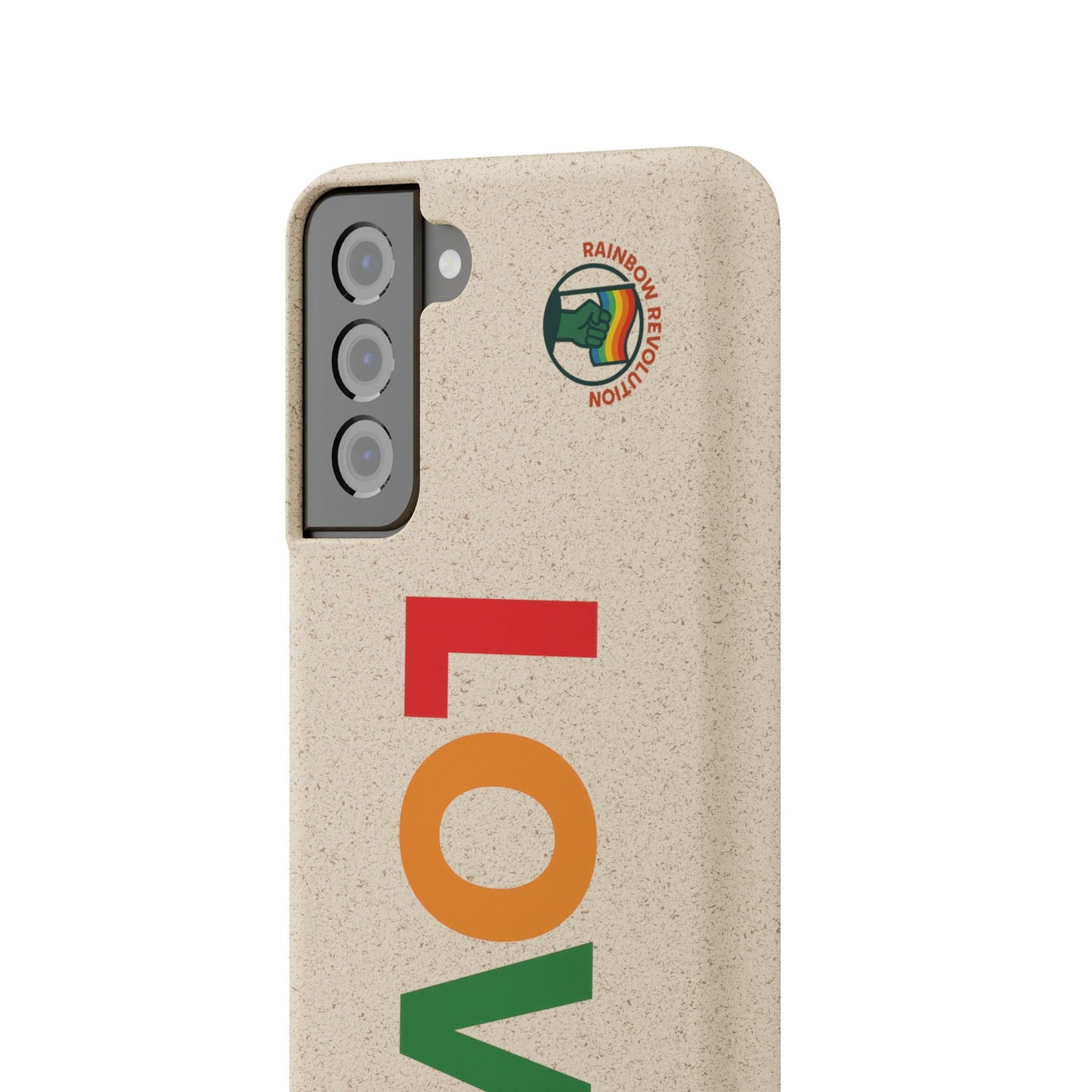Colorful Love Biodegradable Phone Case | Eco-Friendly Gift for Friends, Green Living, Valentine's Day, Pride Month, Eco-conscious Design