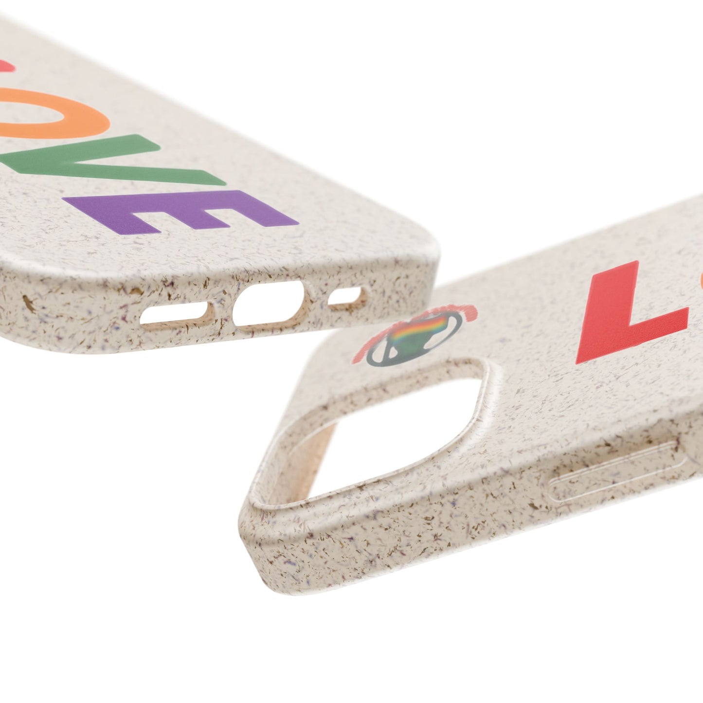 Colorful Love Biodegradable Phone Case | Eco-Friendly Gift for Friends, Green Living, Valentine's Day, Pride Month, Eco-conscious Design