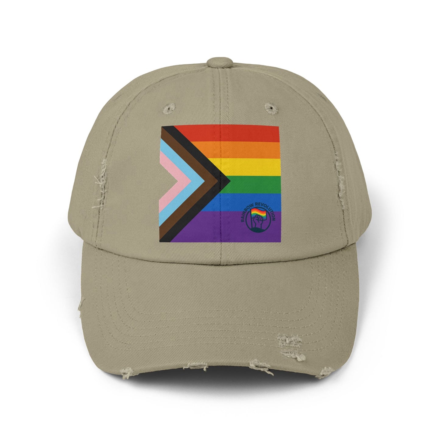 Pride Distressed Cap - Unisex LGBTQ+ Hat, Rainbow Flag Accessories, Outdoor Cap, Festival Gear, Everyday Wear