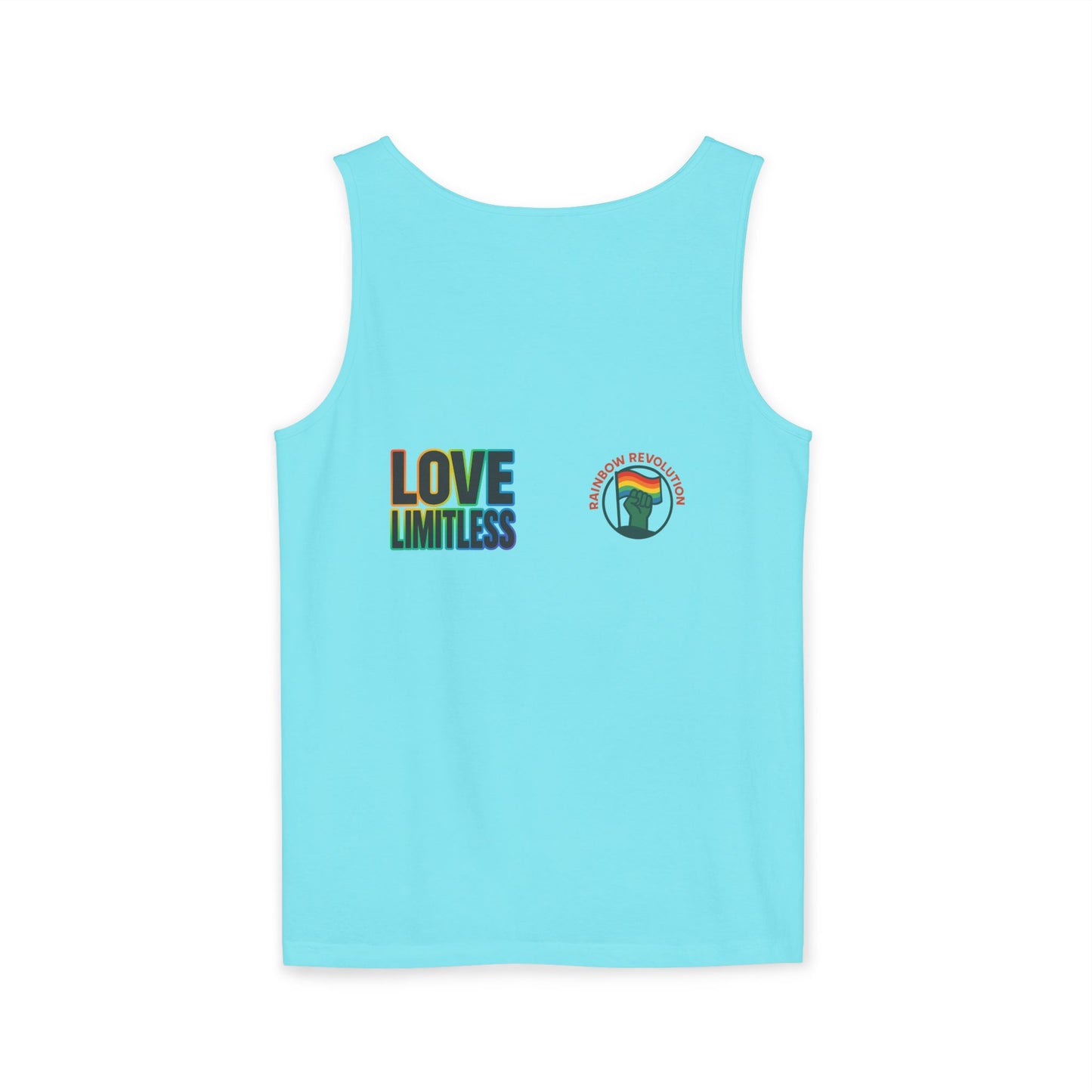 Unisex Inspirational Tank Top, Love Limitless Sleeveless Shirt, Perfect for Summer, Pride Events, Relaxed Fit Gym Wear, Gift for Friends