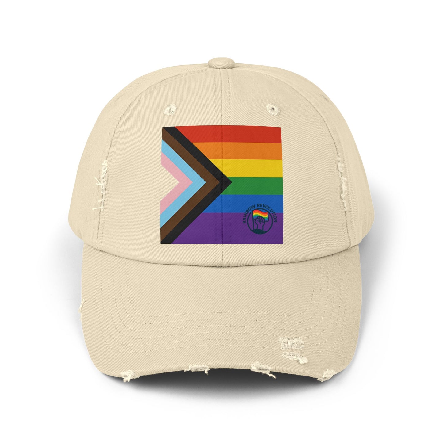 Pride Distressed Cap - Unisex LGBTQ+ Hat, Rainbow Flag Accessories, Outdoor Cap, Festival Gear, Everyday Wear