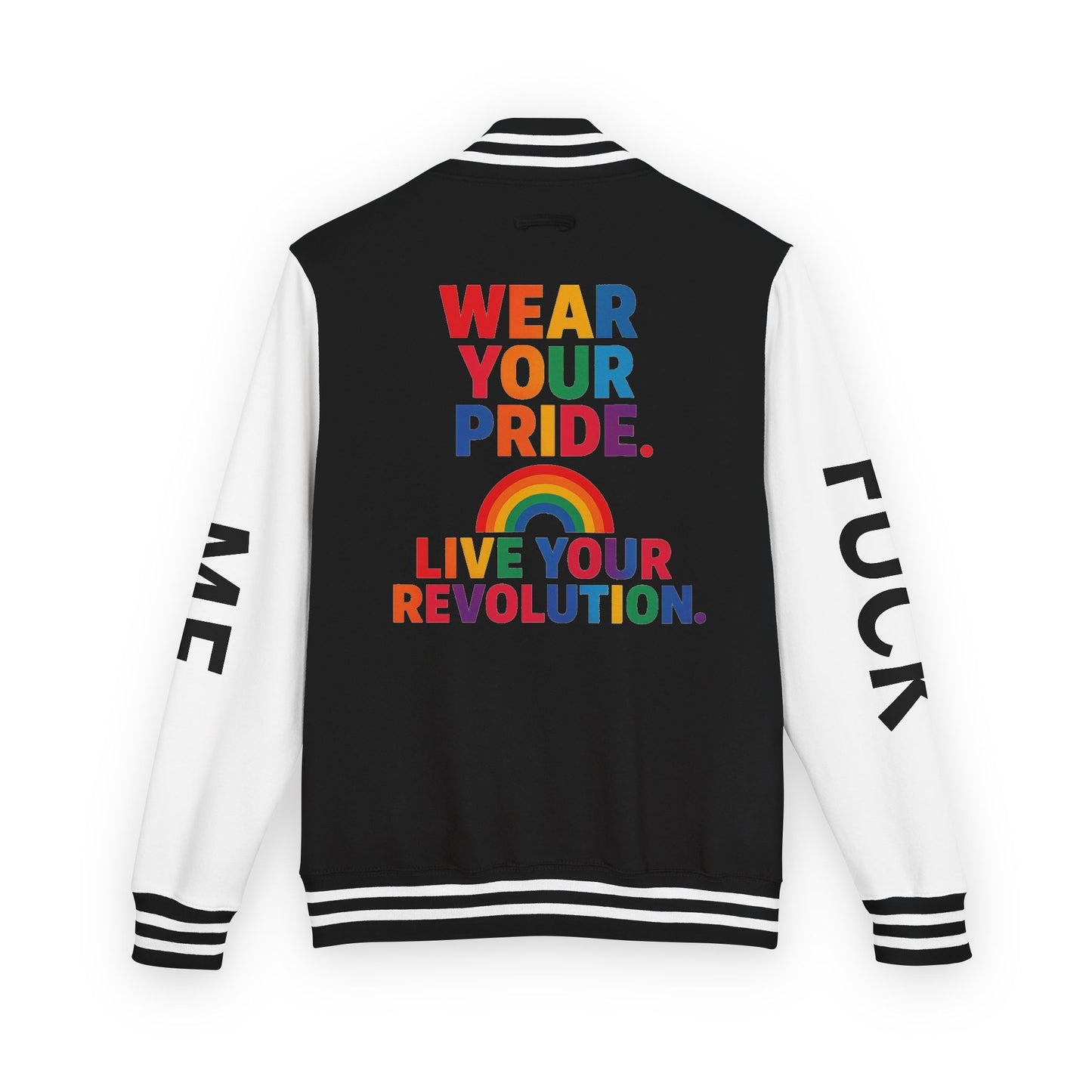 Pride Letterman Jacket - Statement Outerwear for Bold Expression, Sports Jacket, Unisex Fashion, LGBTQ+ Apparel, Gift for Her/Him