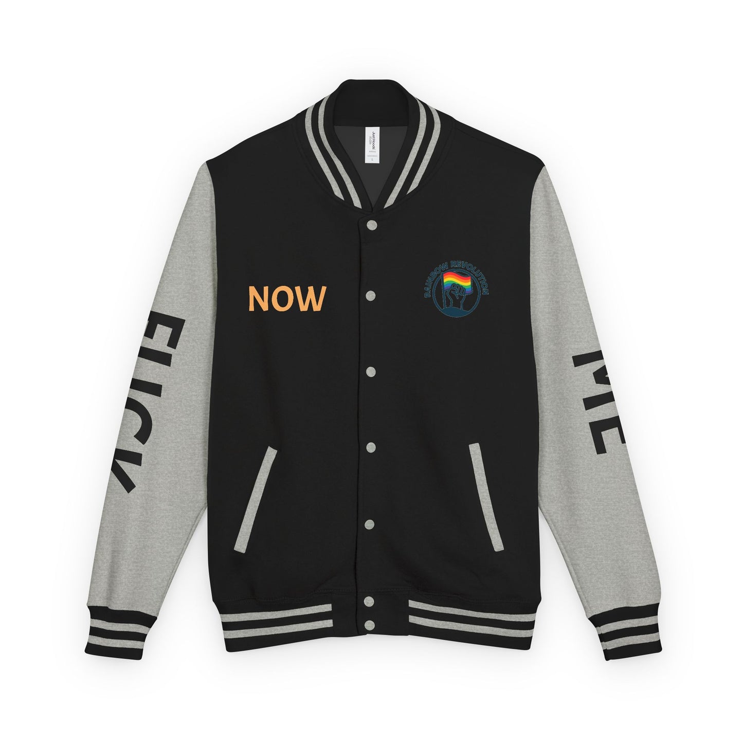 Pride Letterman Jacket - Statement Outerwear for Bold Expression, Sports Jacket, Unisex Fashion, LGBTQ+ Apparel, Gift for Her/Him