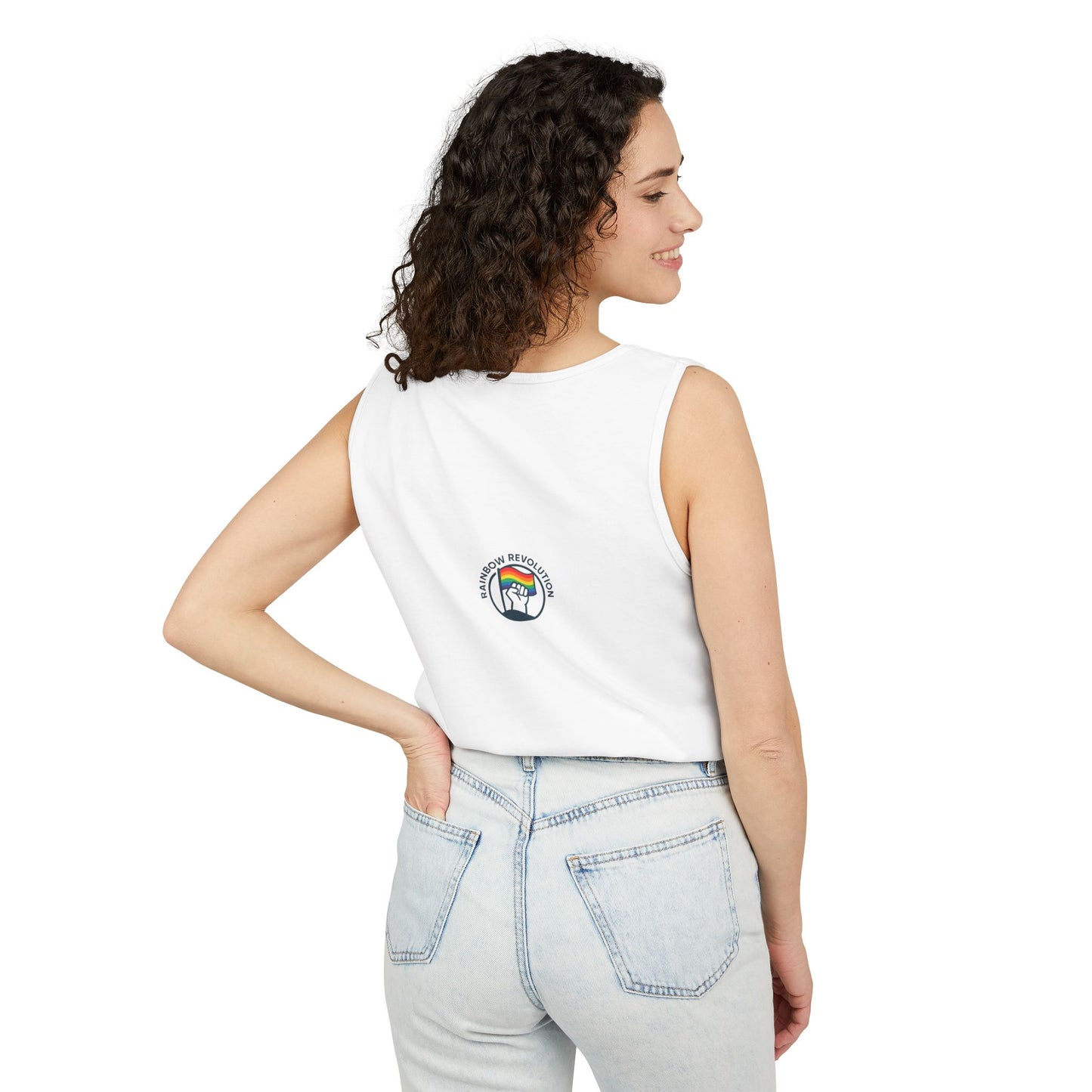 Pride Flame Tank Top | Unisex Garment-Dyed Tank, LGBTQ+ Apparel, Colorful Summer Wear, Festival Clothing, Gay Pride Merchandise