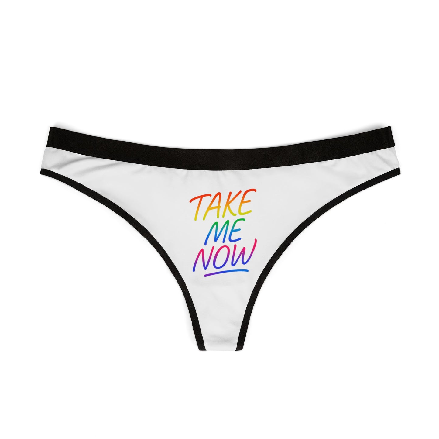 Rainbow-Printed Women's Thongs, Fun Lingerie, Pride Underwear, Express Yourself, Everyday Comfort, Gift for Her