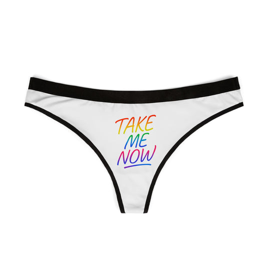 Rainbow-Printed Women's Thongs, Fun Lingerie, Pride Underwear, Express Yourself, Everyday Comfort, Gift for Her