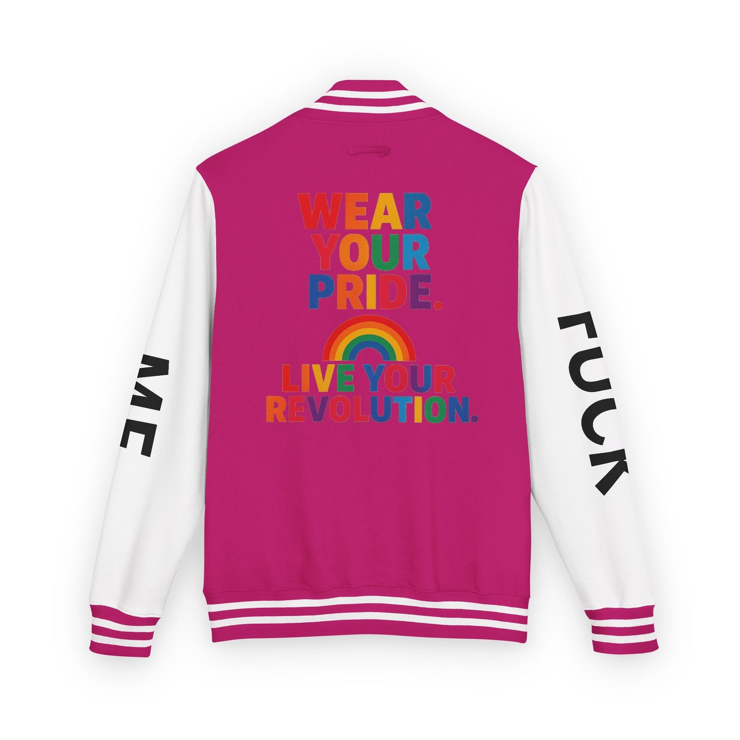 Pride Letterman Jacket - Statement Outerwear for Bold Expression, Sports Jacket, Unisex Fashion, LGBTQ+ Apparel, Gift for Her/Him