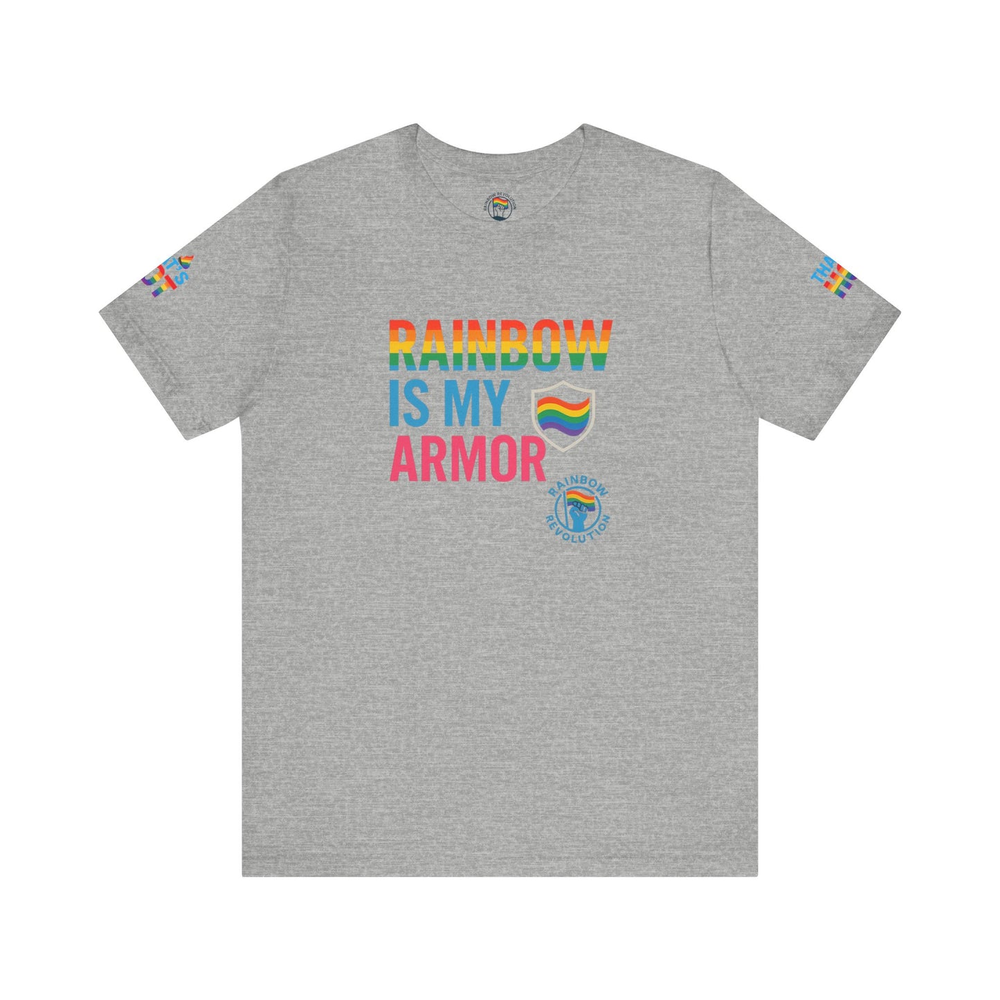 Pride Rainbow Tee, Unisex Short Sleeve Shirt, LGBTQ+ Apparel, Comfortable Summer Top, Celebratory Outfit, Gift for Allies